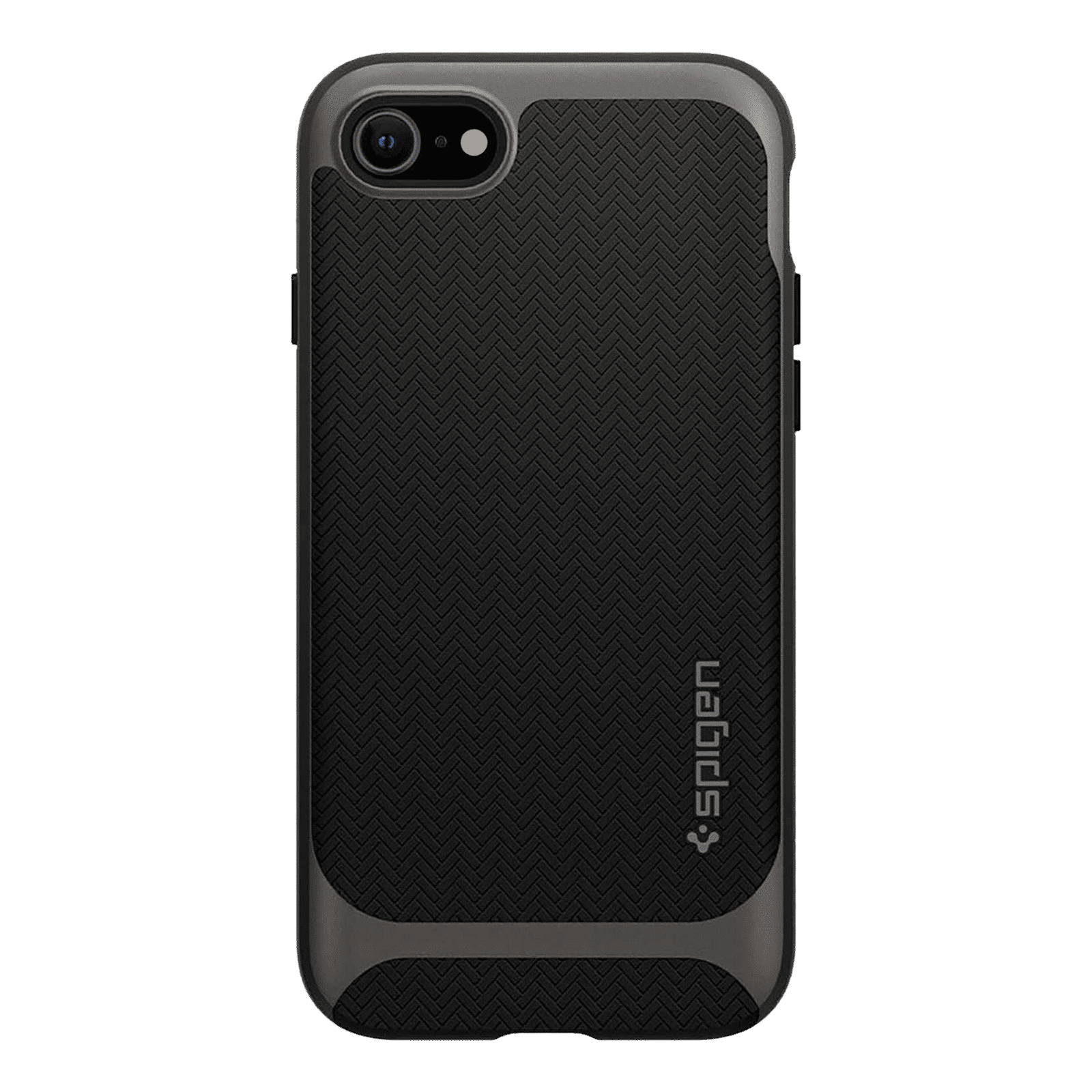 spigen Neo Hybrid Herringbone TPU & PC Back Case For iPhone SE (2020) (Air Cushion Technology, 054CS22197, Gunmetal) spigen Neo Hybrid Herringbone TPU & PC Back Case For iPhone SE (2020) (Air Cushion Technology, 054CS22197, Gunmetal)_3