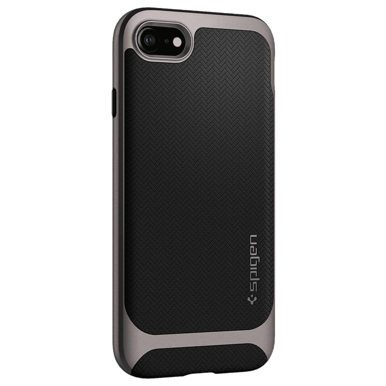 spigen Neo Hybrid Herringbone TPU & PC Back Case For iPhone SE (2020) (Air Cushion Technology, 054CS22197, Gunmetal) spigen Neo Hybrid Herringbone TPU & PC Back Case For iPhone SE (2020) (Air Cushion Technology, 054CS22197, Gunmetal)_5
