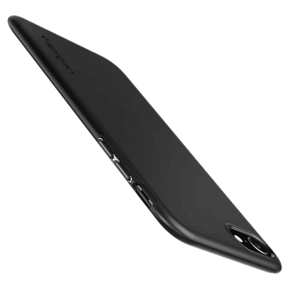 spigen Thin Fit Pro TPU & Polycarbonate Back Cover for Apple iPhone SE (Scratch Resistant, Black)_14