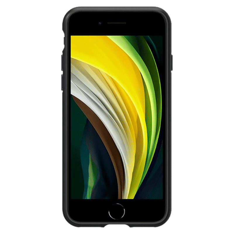 spigen Thin Fit Pro TPU & Polycarbonate Back Cover for Apple iPhone SE (Scratch Resistant, Black)_17