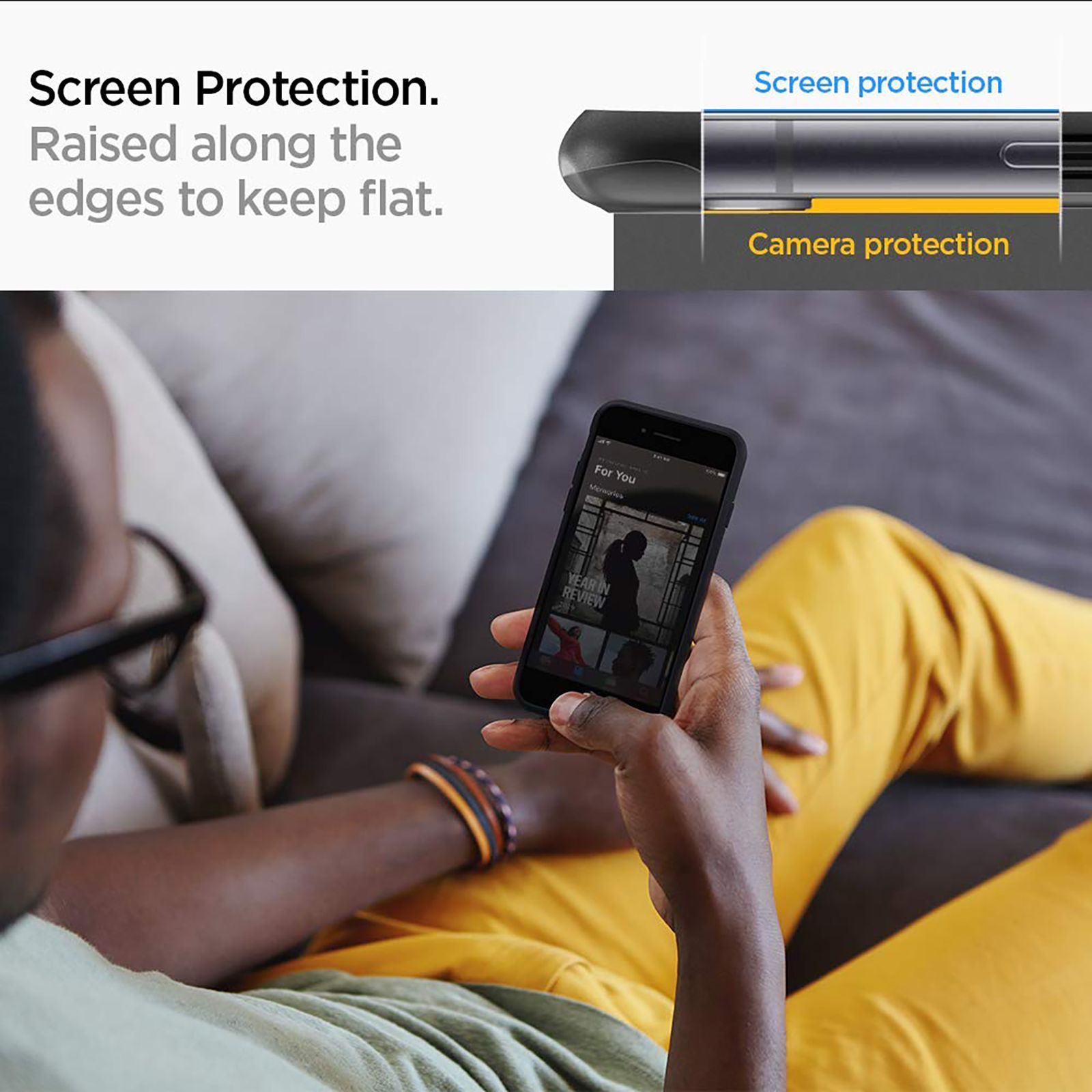 spigen Thin Fit Pro TPU & Polycarbonate Back Cover for Apple iPhone SE (Scratch Resistant, Black)_8