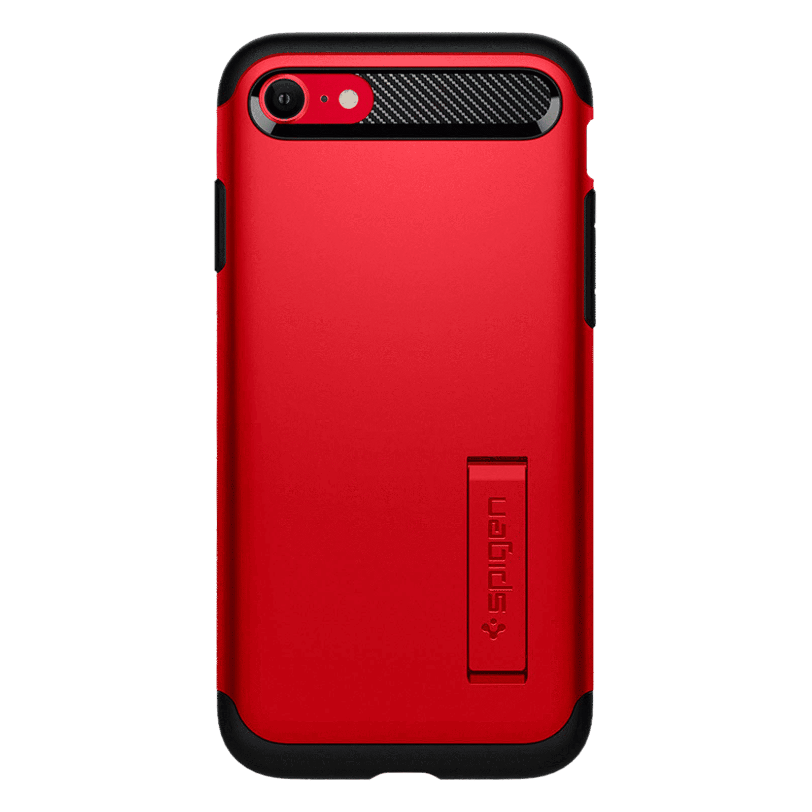 spigen Slim Armor TPU & PC Back Case For iPhone SE (2020)/iPhone 7/iPhone 8 (Air Cushion Technology, ACS01240, Red)_3
