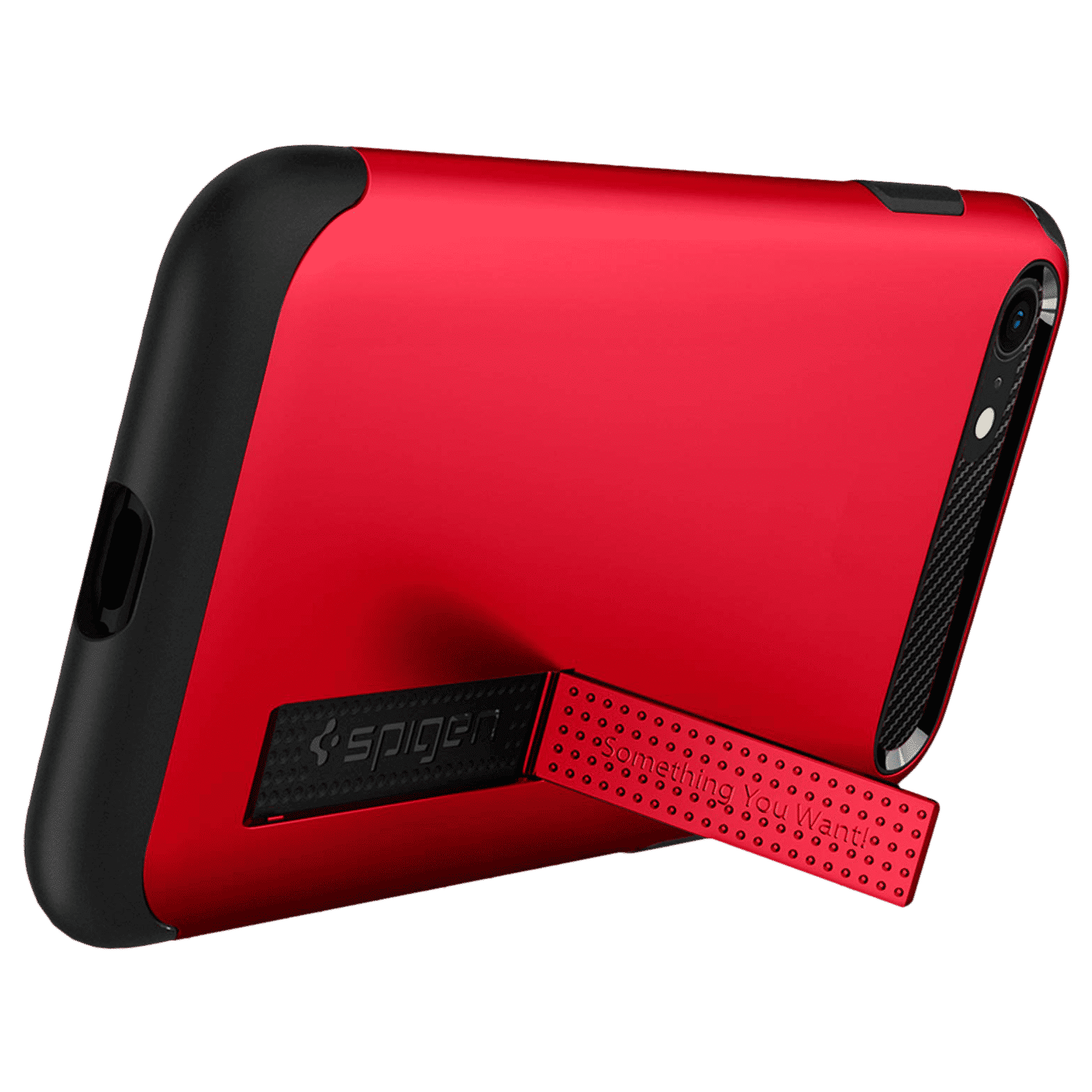 spigen Slim Armor TPU & PC Back Case For iPhone SE (2020)/iPhone 7/iPhone 8 (Air Cushion Technology, ACS01240, Red)_4