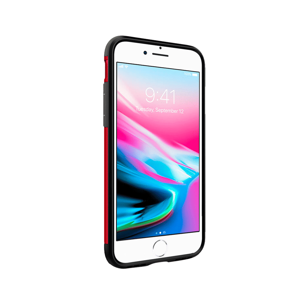 spigen Slim Armor TPU & PC Back Case For iPhone SE (2020)/iPhone 7/iPhone 8 (Air Cushion Technology, ACS01240, Red)_6