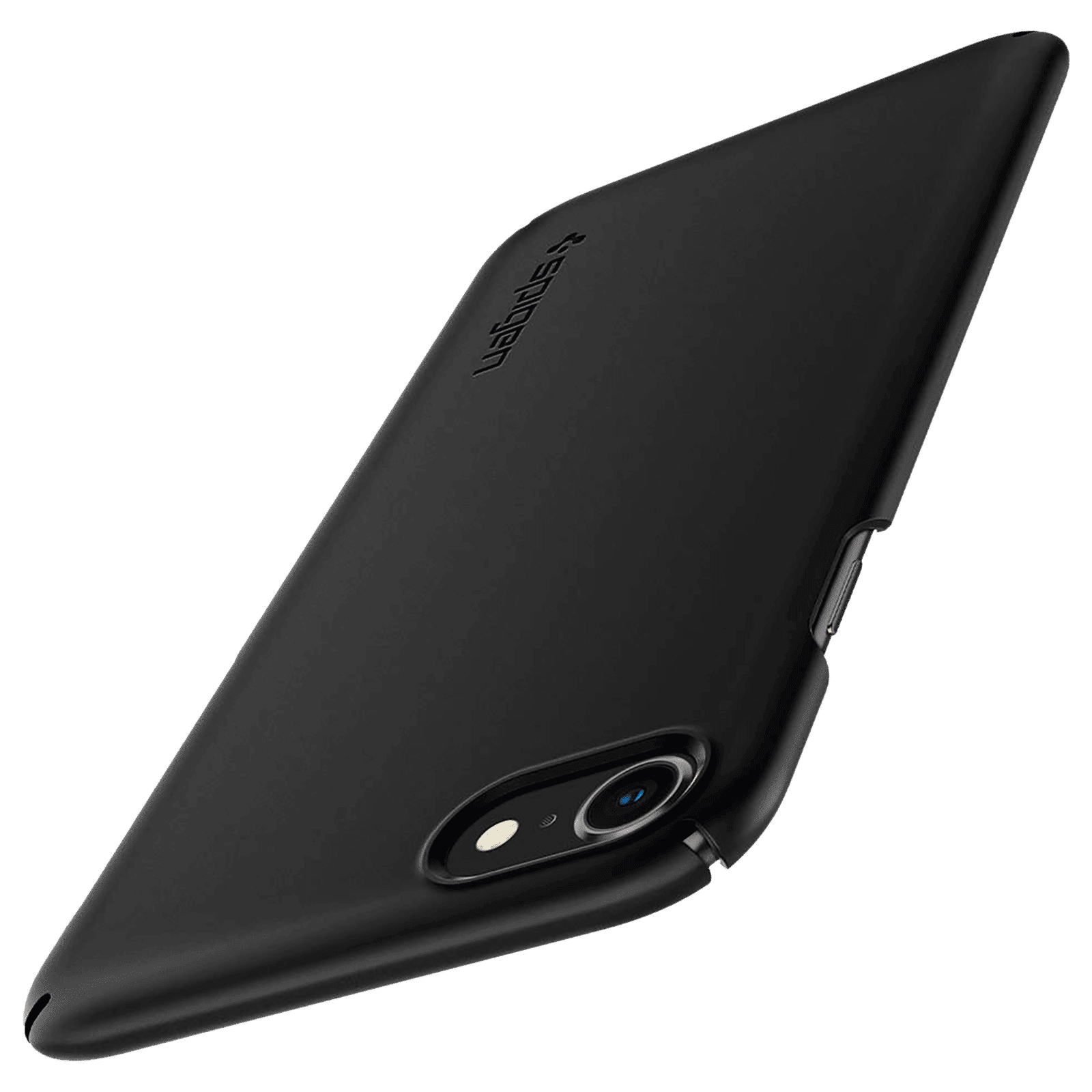 spigen Thin Fit 2 Polycarbonate Back Cover for Apple iPhone 7, 8, SE (Wireless Charging Compatible, Black)_1