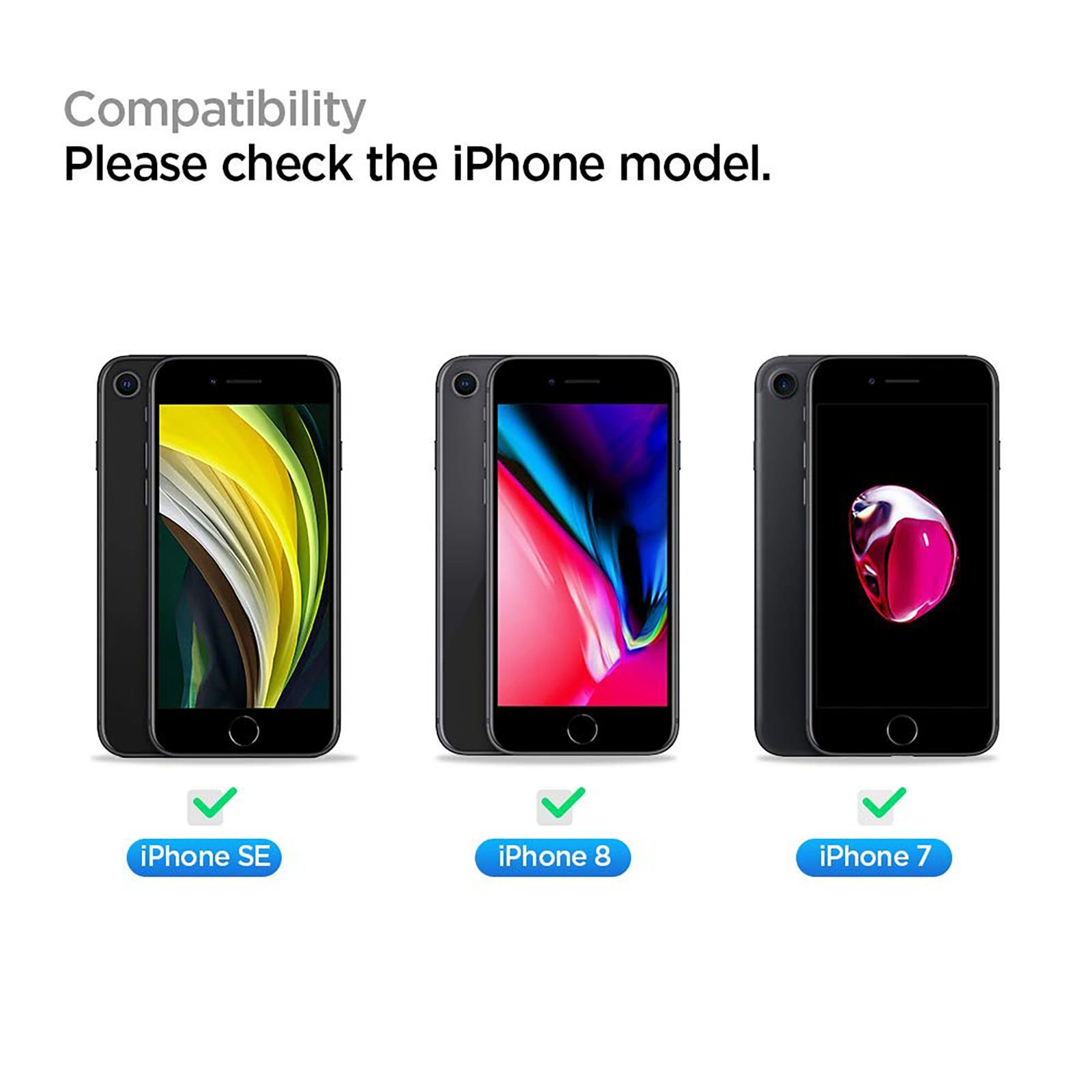 spigen Thin Fit 2 Polycarbonate Back Cover for Apple iPhone 7, 8, SE (Wireless Charging Compatible, Black)_6