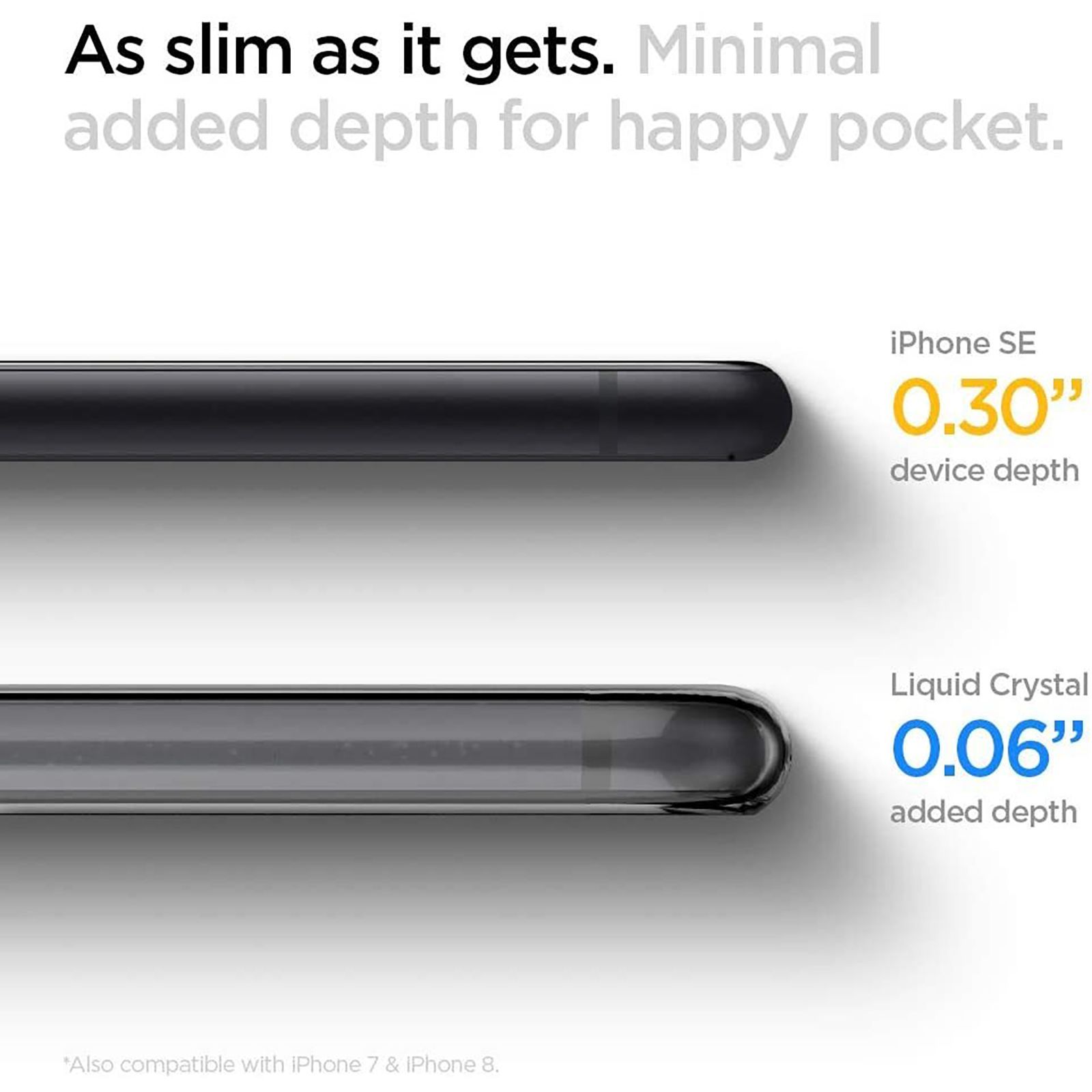 spigen Crystal Flex TPU Back Cover for Apple iPhone SE, iPhone 7 and iPhone 8 (Wireless Charging, Clear)_4