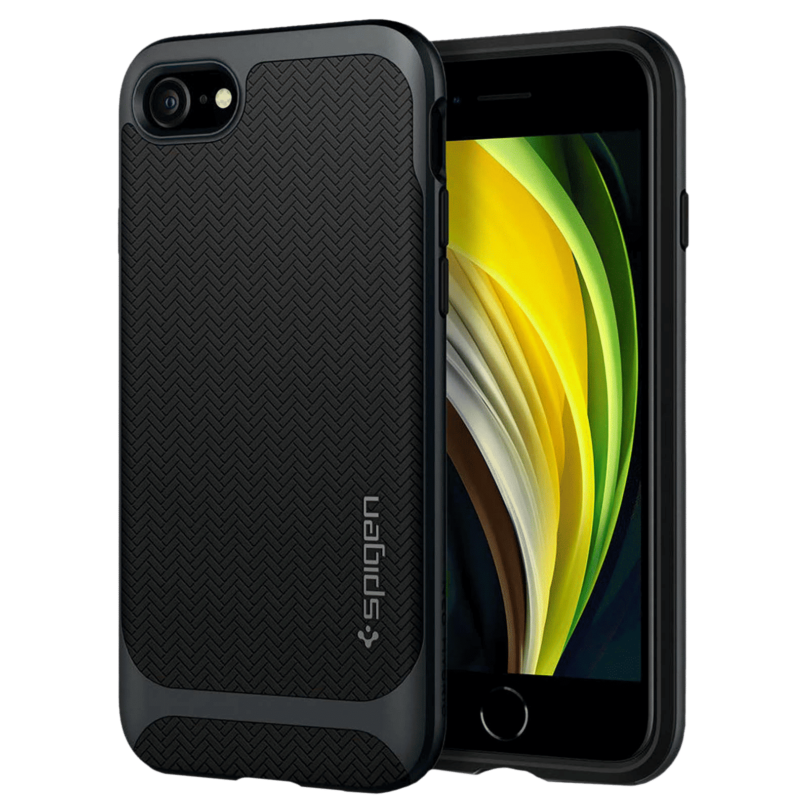 spigen Neo Hybrid TPU & PC Back Case For iPhone SE 2020/iPhone 7/iPhone 8 (East To Carry, ACS00952, Metal Slate)_1