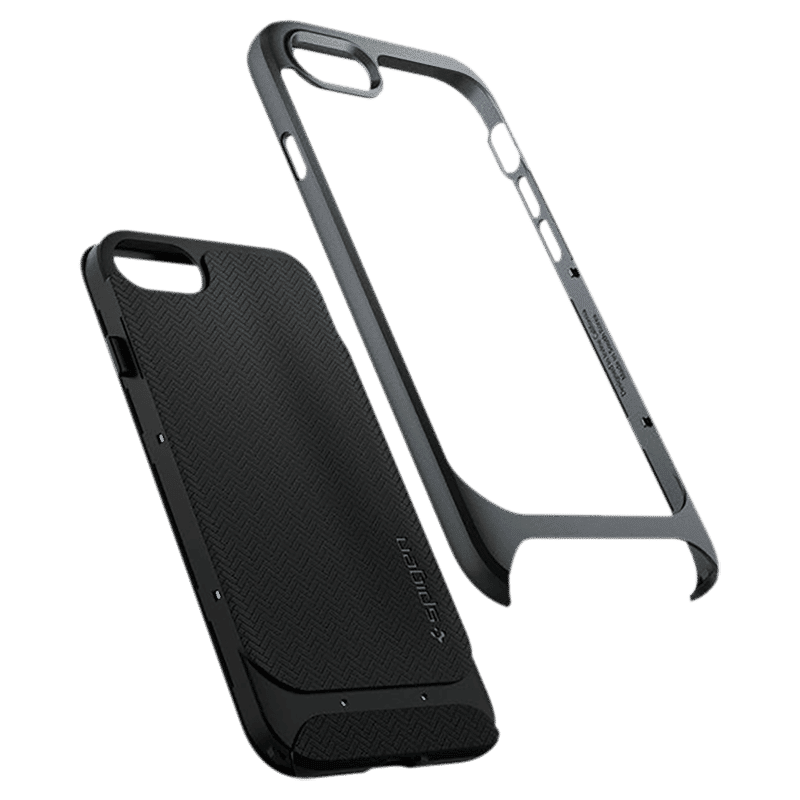 spigen Neo Hybrid TPU & PC Back Case For iPhone SE 2020/iPhone 7/iPhone 8 (East To Carry, ACS00952, Metal Slate)_10