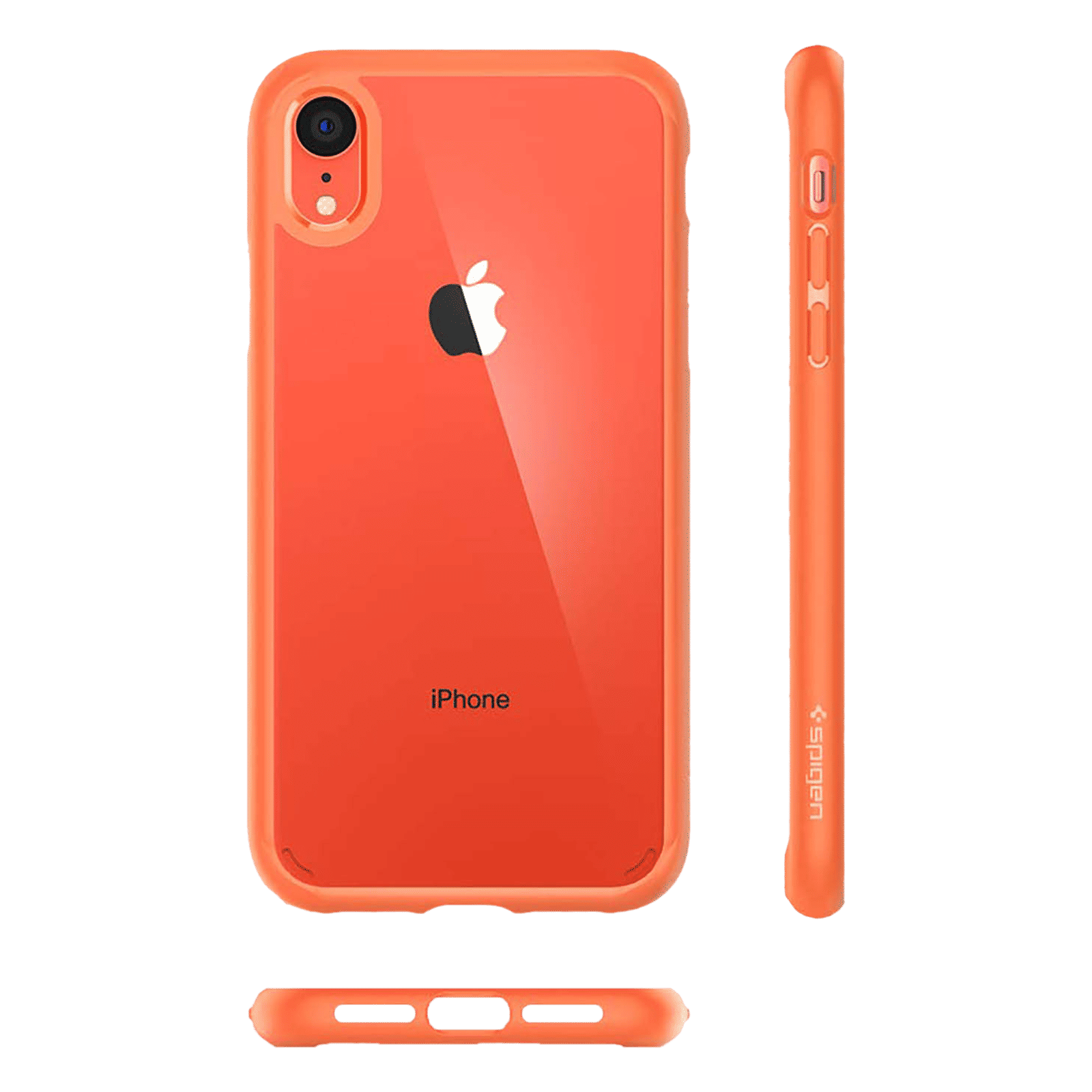 spigen Ultra Hybrid TPU & Plastic Back Cover for Apple iPhone XR (Wireless Charging Compatible?, Coral)_3