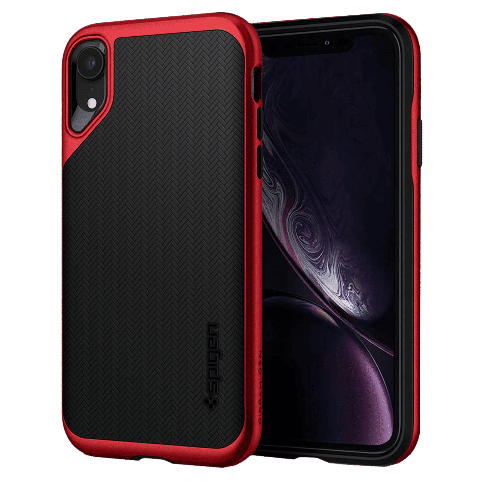 spigen TPU and Polycarbonate Back Cover for Apple iPhone XR (Camera Protection,, Red)_1