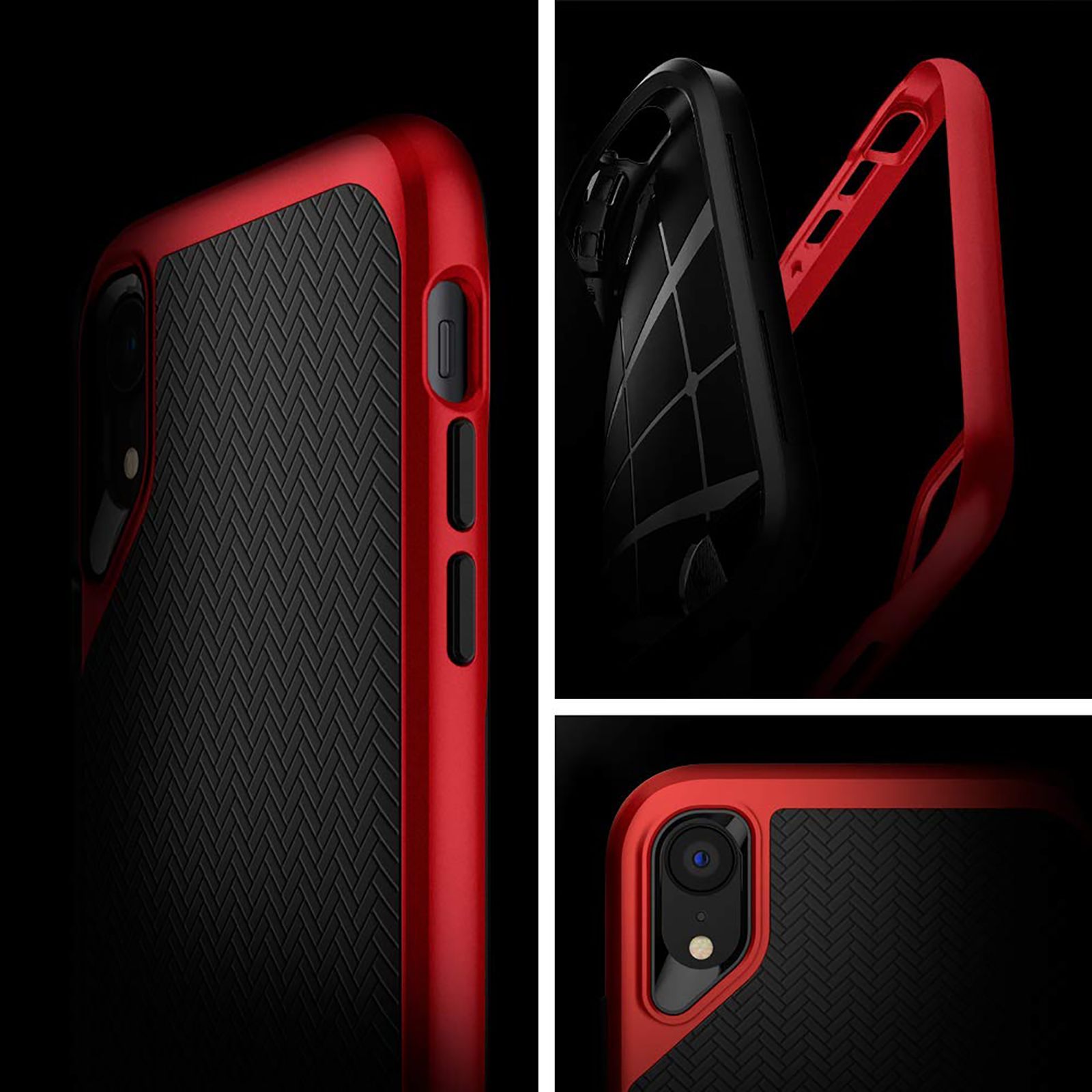 spigen TPU and Polycarbonate Back Cover for Apple iPhone XR (Camera Protection,, Red)_8