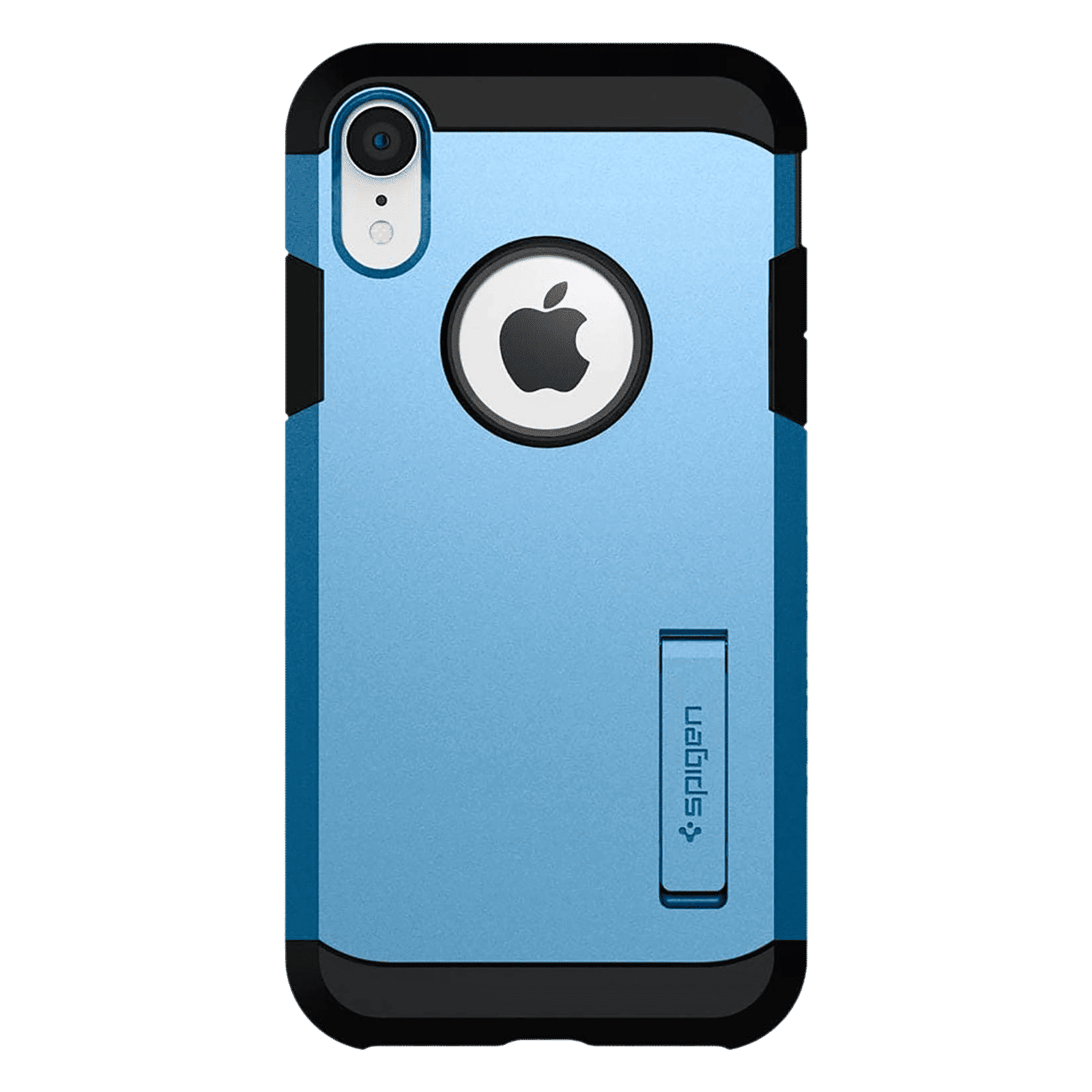 spigen Tough Armor TPU & Polycarbonate Back Case with Stand for Apple iPhone XR (Wireless Charging Compatible, Blue)_3