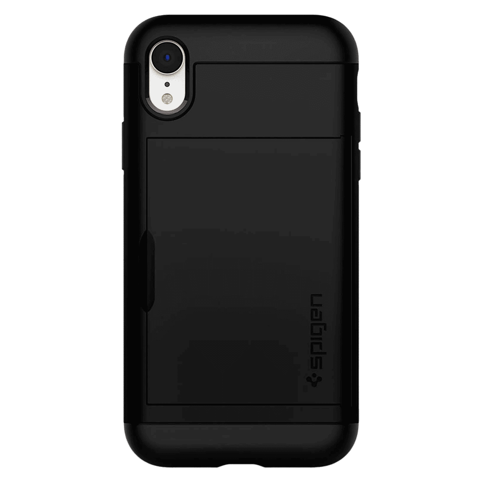 spigen Slim Armor CS TPU & Polycarbonate Back Cover for Apple iPhone XR (Wireless Charging Compatible, Black)_4