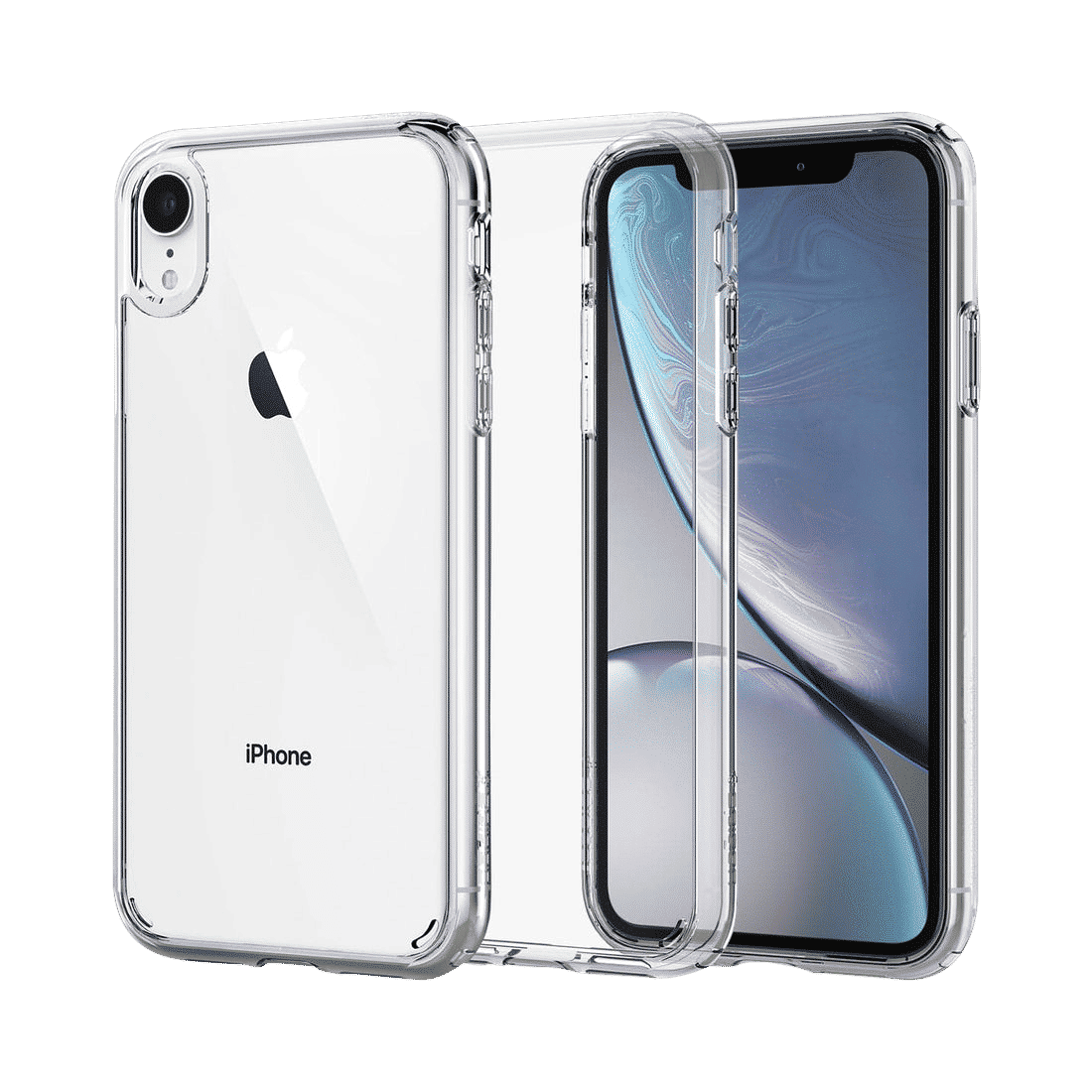 spigen Ultra Hybrid TPU & Polycarbonate Back Cover for Apple iPhone XR (Air Cushion Technology, Crystal Clear)_17