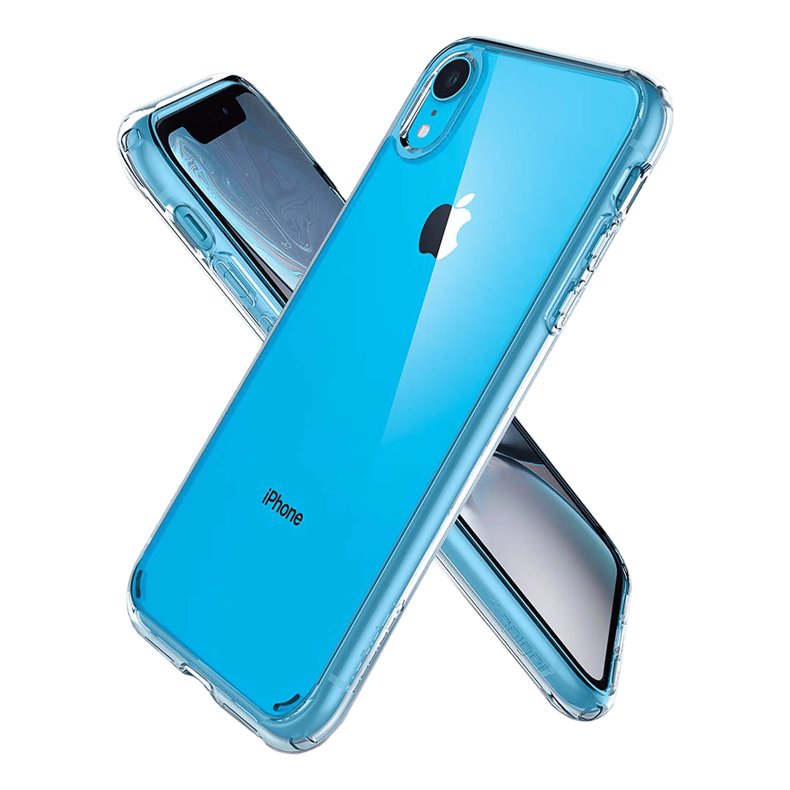 spigen Ultra Hybrid TPU & Polycarbonate Back Cover for Apple iPhone XR (Air Cushion Technology, Crystal Clear)_3