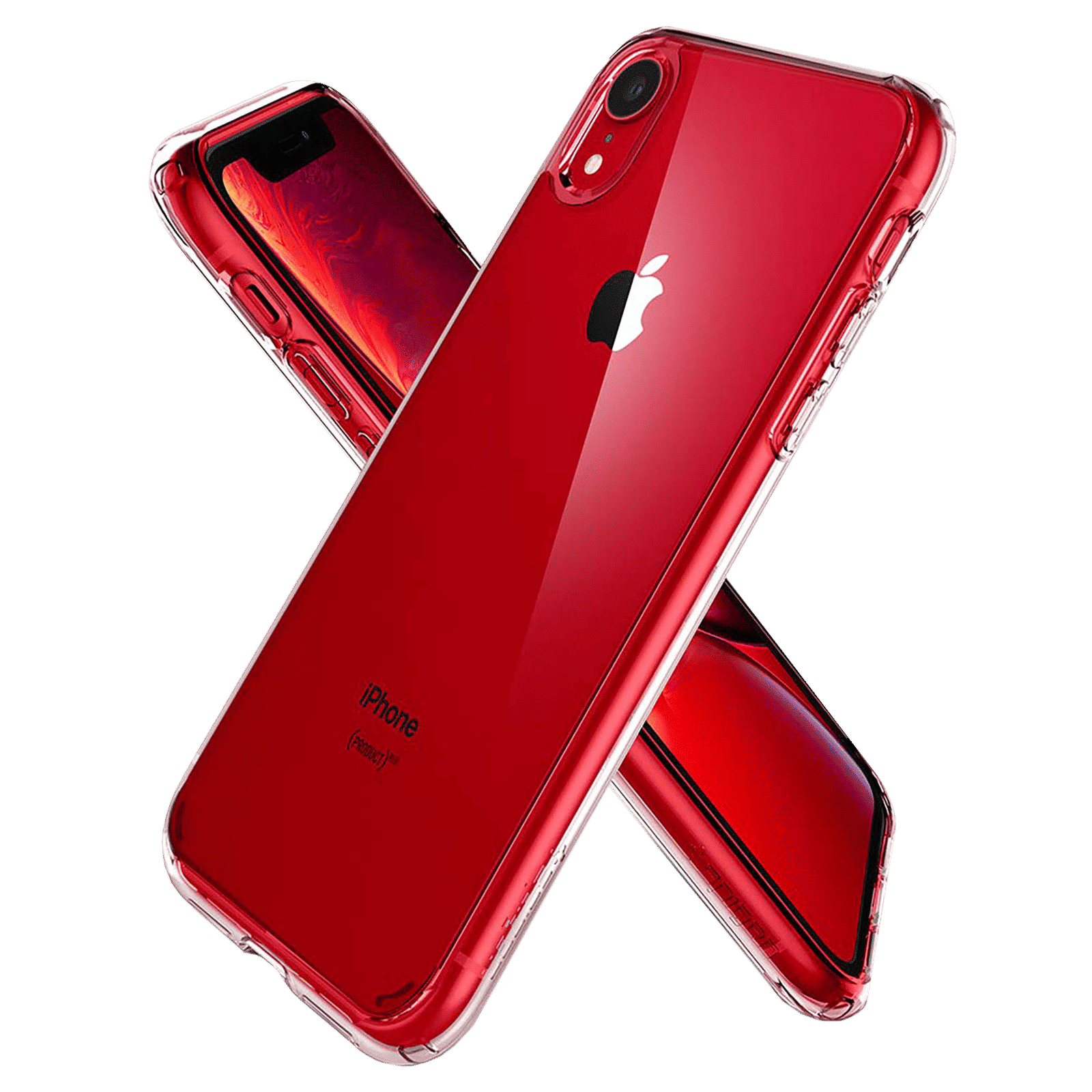 spigen Ultra Hybrid TPU & Polycarbonate Back Cover for Apple iPhone XR (Air Cushion Technology, Crystal Clear)_5