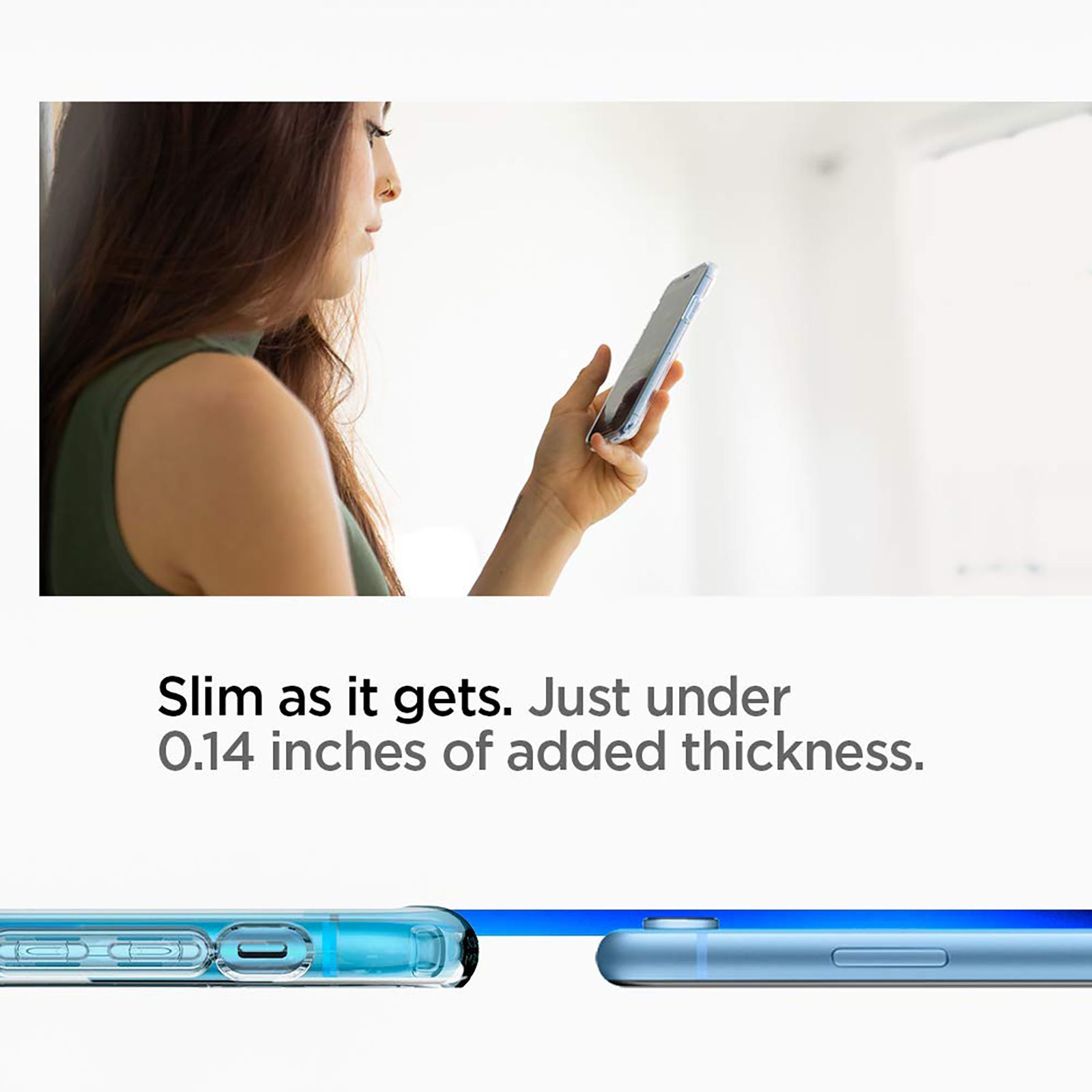 spigen Liquid Crystal Glitter TPU Back Cover for Apple iPhone XR (Wireless Charging Compatible, Crystal Clear)_7