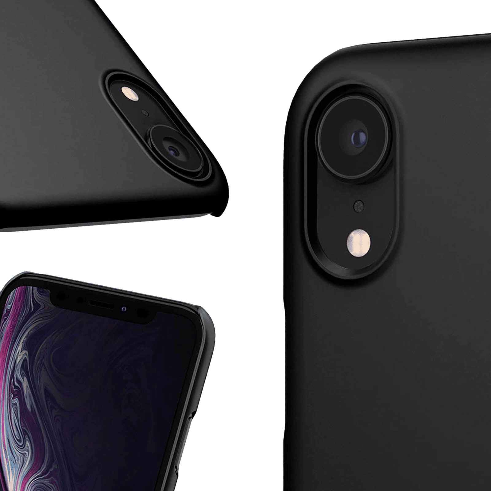 spigen Thin Fit Polycarbonate Back Cover for Apple iPhone XR (Wireless Charging Compatible, Black) spigen Thin Fit Polycarbonate Back Cover for Apple iPhone XR (Wireless Charging Compatible, Black)_4