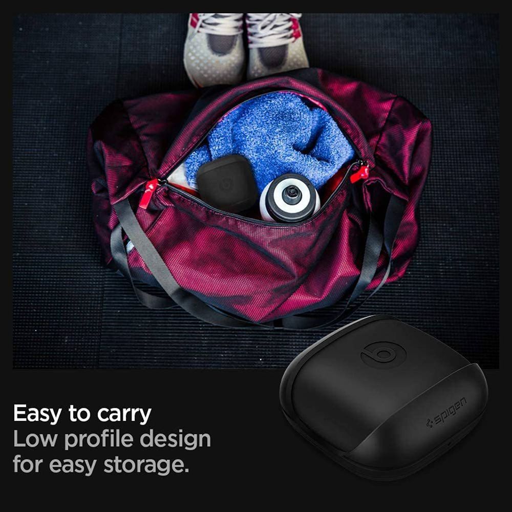 spigen Liquid Air Silicone Full Cover Case Powerbeats Pro (Shock Absorbent, ASD00258, Black)_4