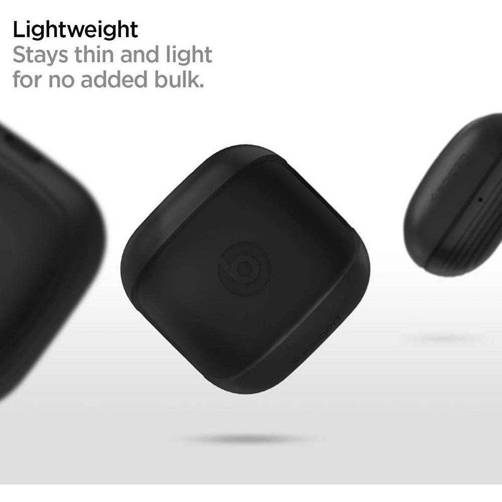 spigen Liquid Air Silicone Full Cover Case Powerbeats Pro (Shock Absorbent, ASD00258, Black)_5