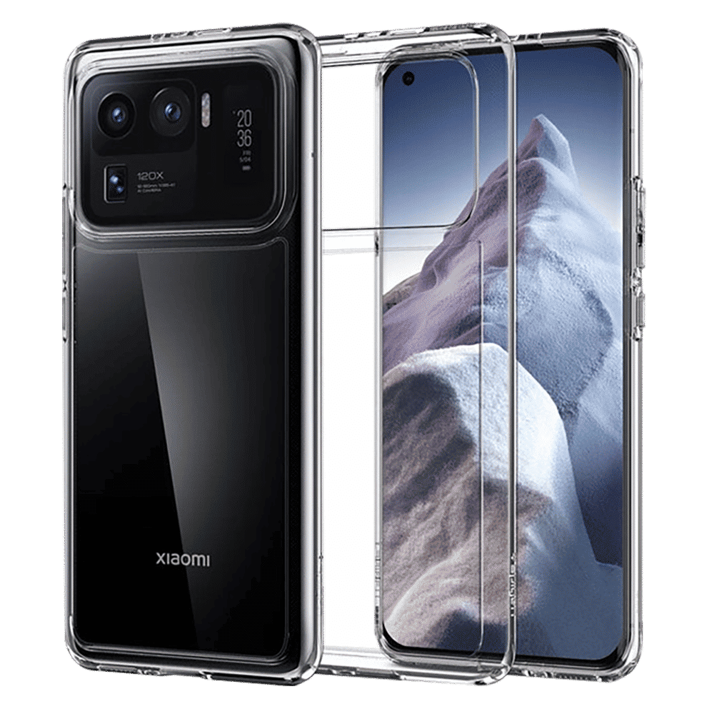 spigen Ultra Hybrid TPU & Polycarbonate Back Cover for Xiaomi Mi 11 Ultra (Wireless Charging Compatible?, Crystal Clear)_11