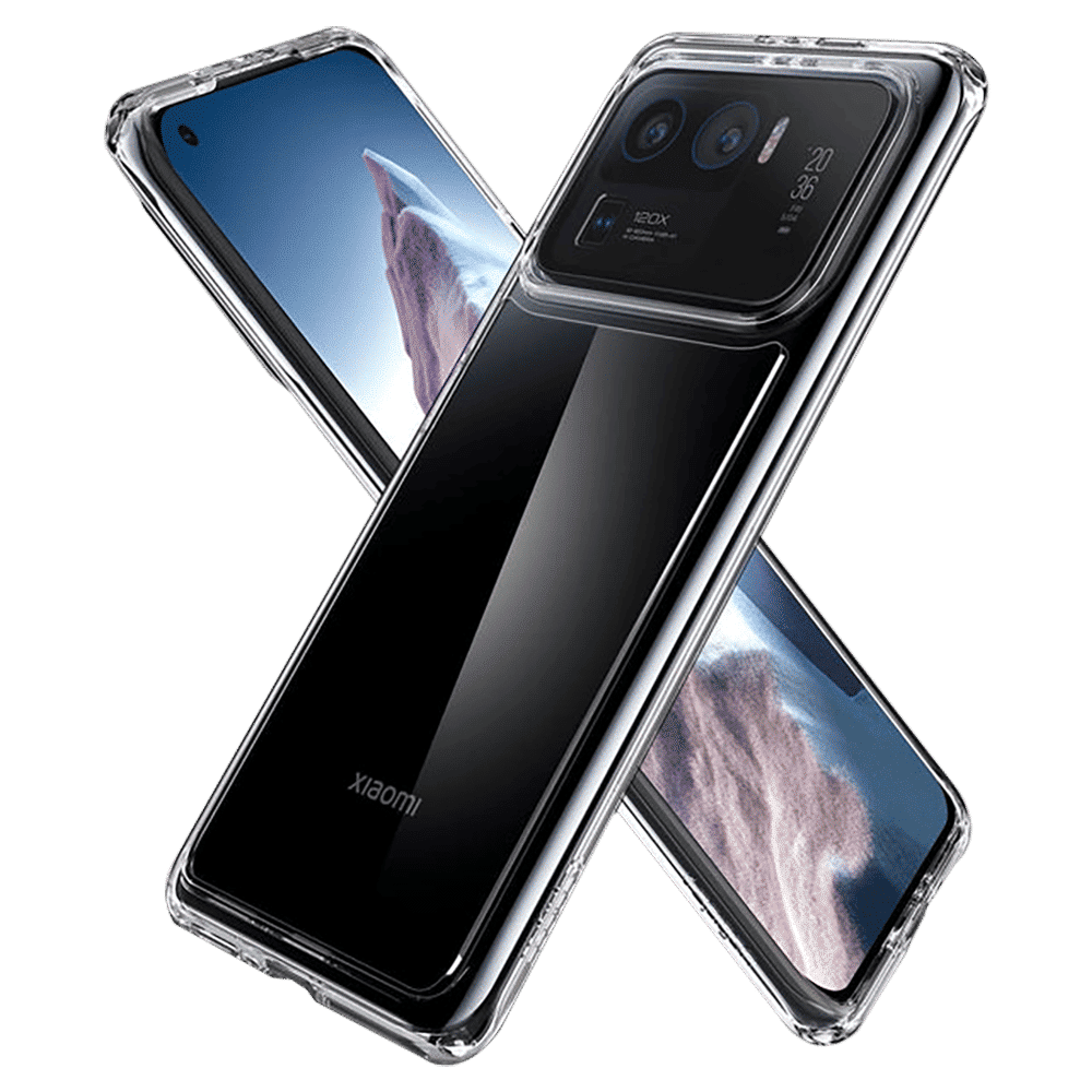 spigen Ultra Hybrid TPU & Polycarbonate Back Cover for Xiaomi Mi 11 Ultra (Wireless Charging Compatible?, Crystal Clear)_12