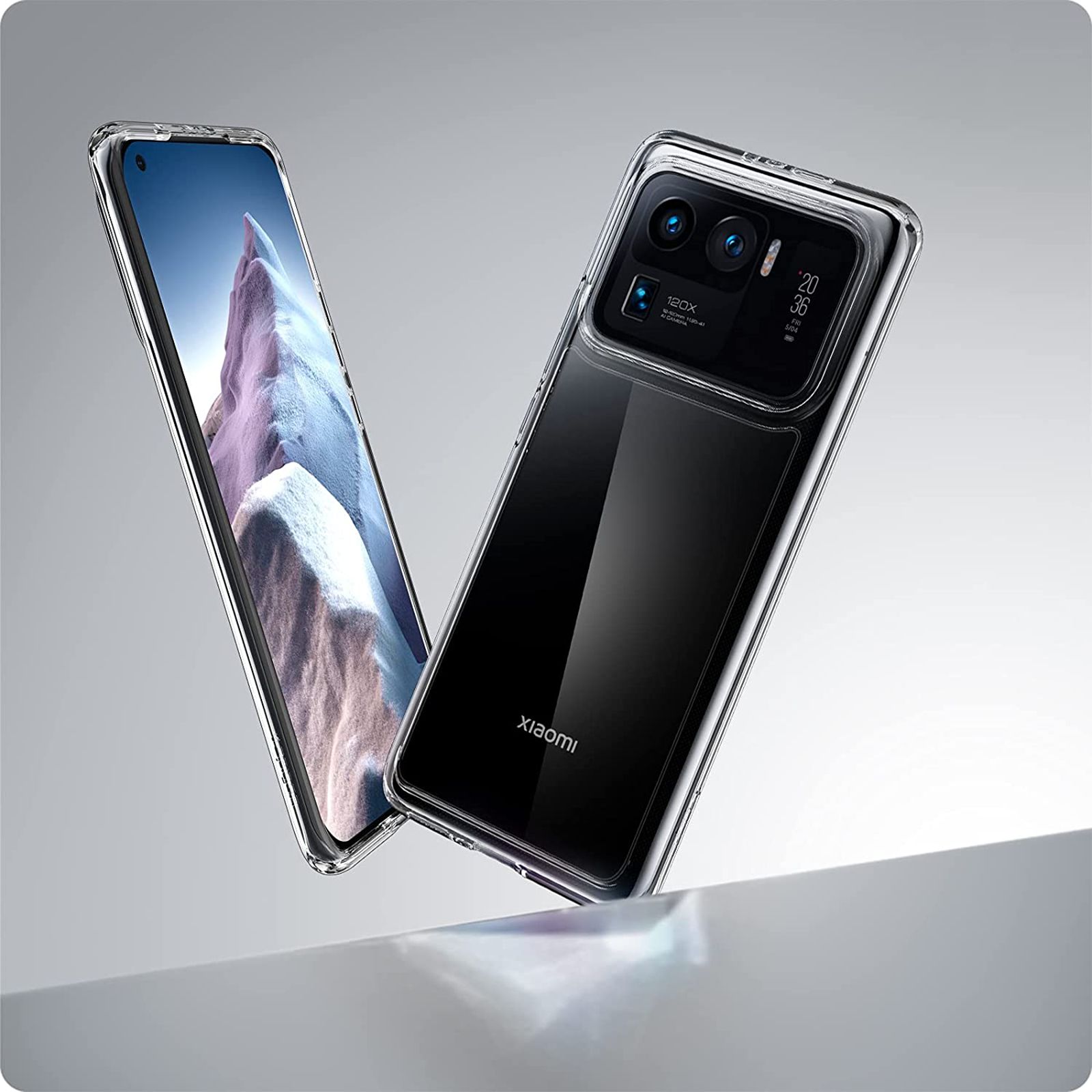 spigen Ultra Hybrid TPU & Polycarbonate Back Cover for Xiaomi Mi 11 Ultra (Wireless Charging Compatible?, Crystal Clear)_6