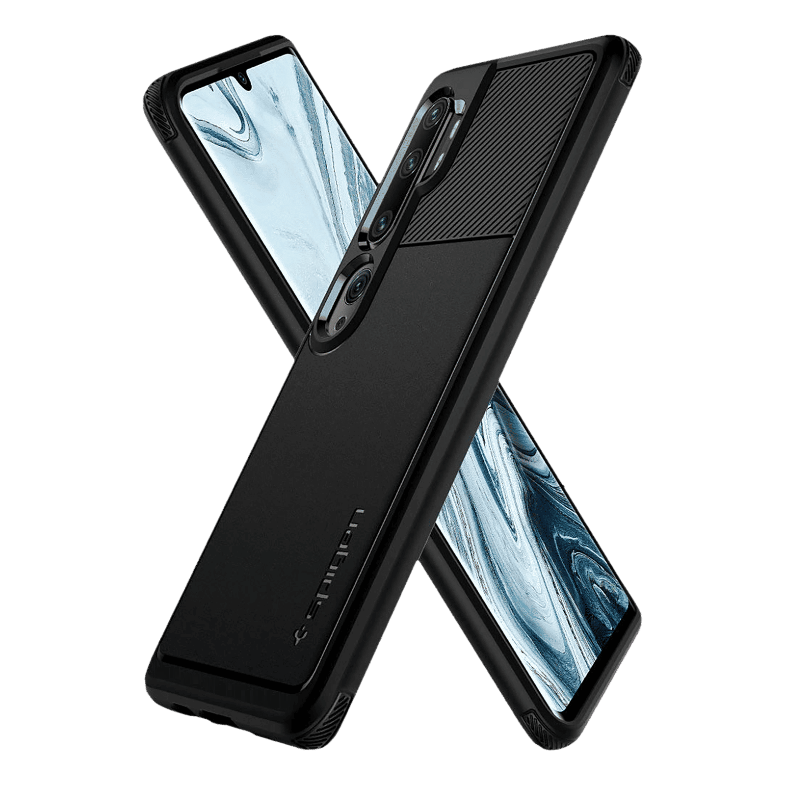 spigen Rugged Armor TPU Back Case For Honor 10 (Air Cushion Technology, ACS00603, Matte Black)_3