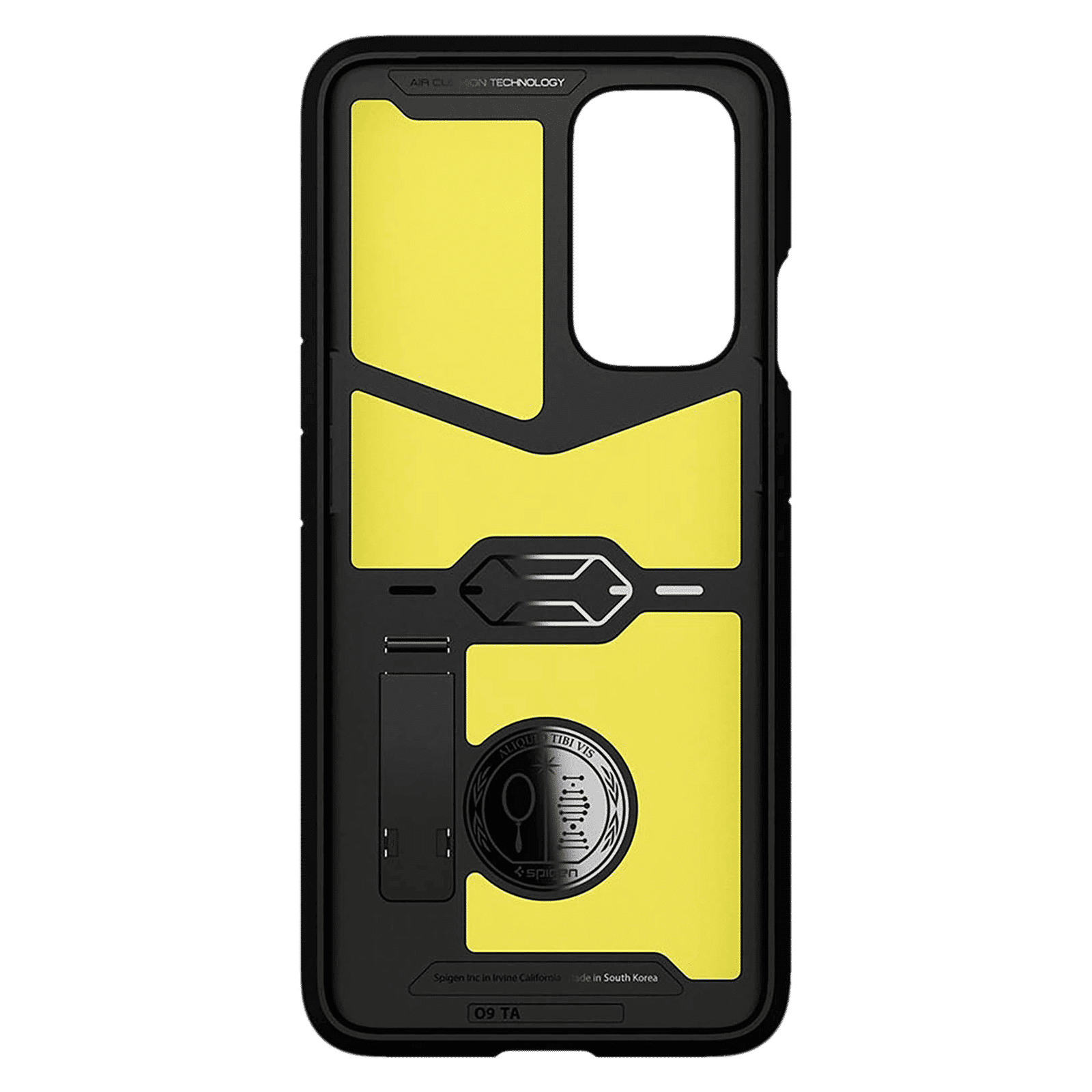 spigen Tough Armor TPU & Polycarbonate Back Case with Stand for OnePlus 9 (Air Cushion Technology, Black)_5