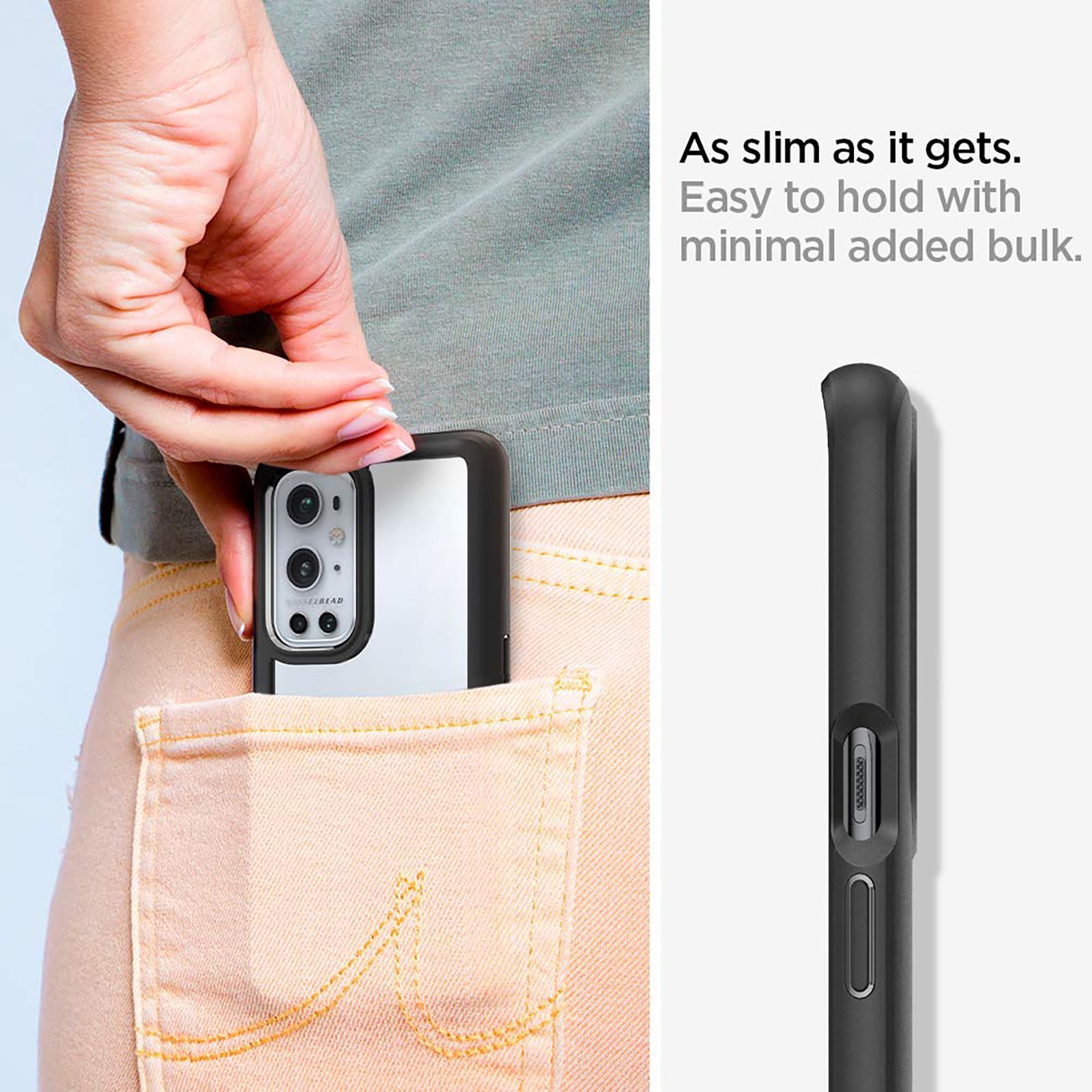 Spigen Ultra Hybrid Polycarbonate & TPU Back Cover for OnePlus 9 Pro 5G (Air Cushion Technology, Matte Black)_8