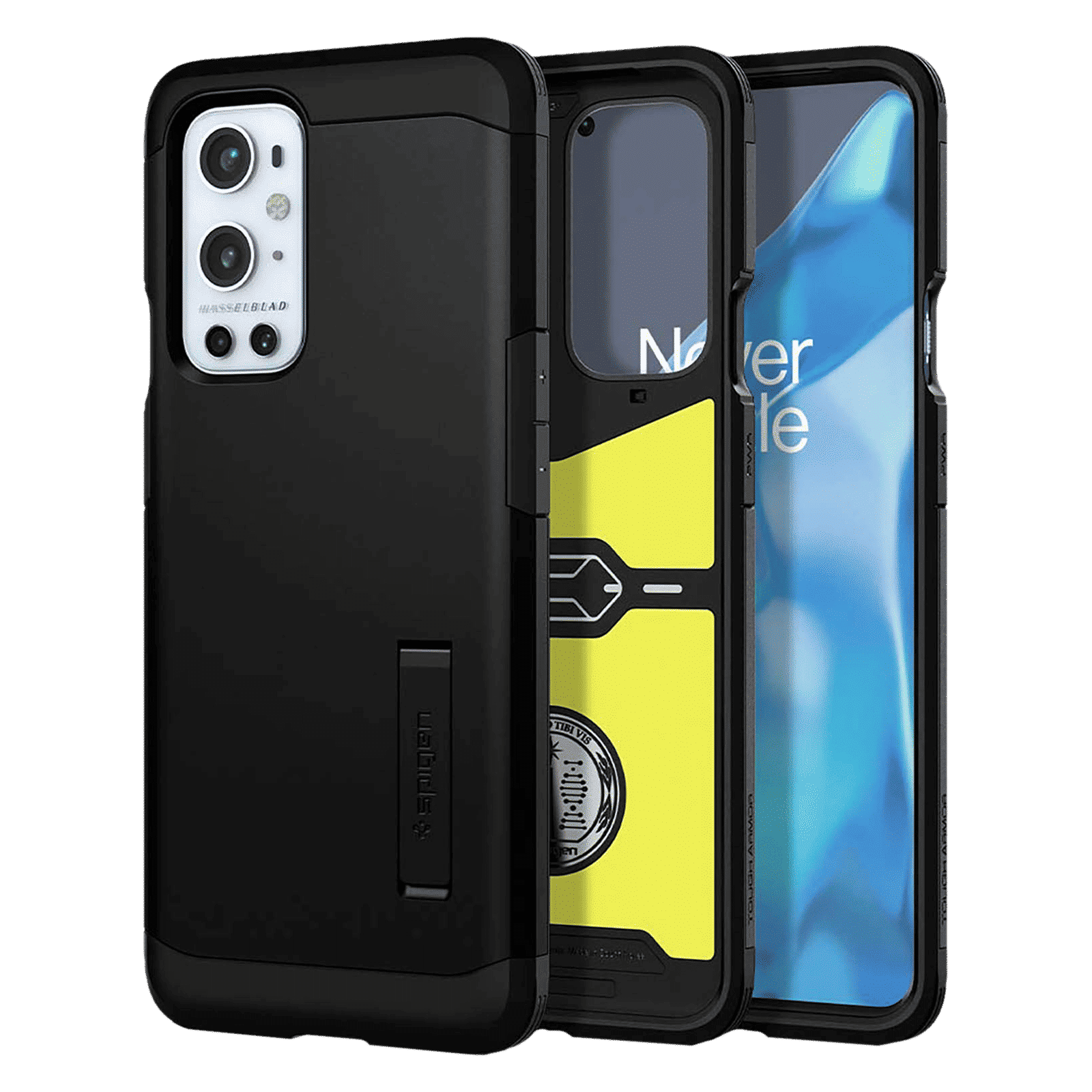 spigen Tough Armor TPU and PC Back Case For OnePlus 9 Pro (Air Cushion Technology, ACS02683, Black)_1