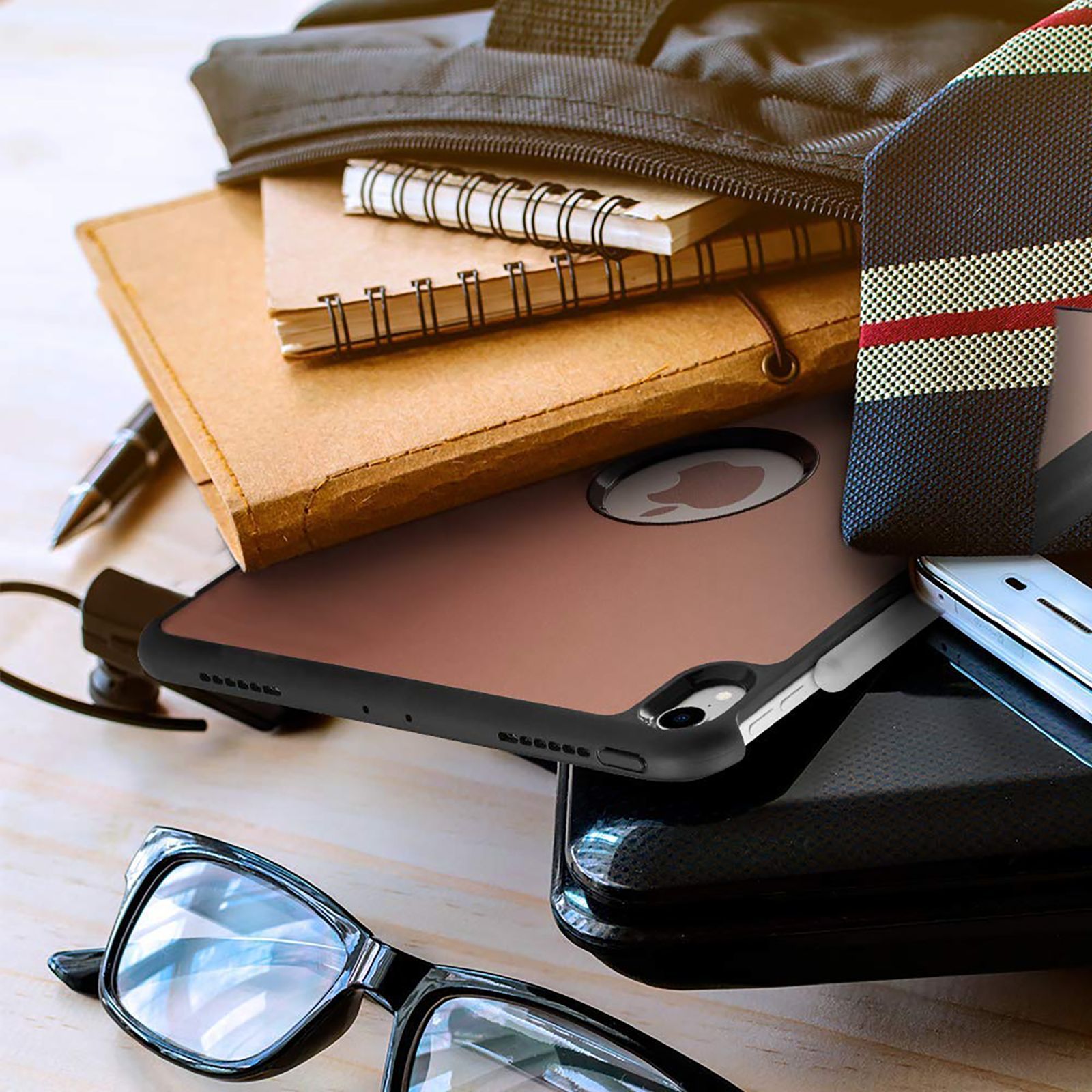 spigen Smart Fold 2 Polycarbonate TPU Flip Cover for Apple iPad Pro (Built-in Pen Slot, Rose Gold)_10