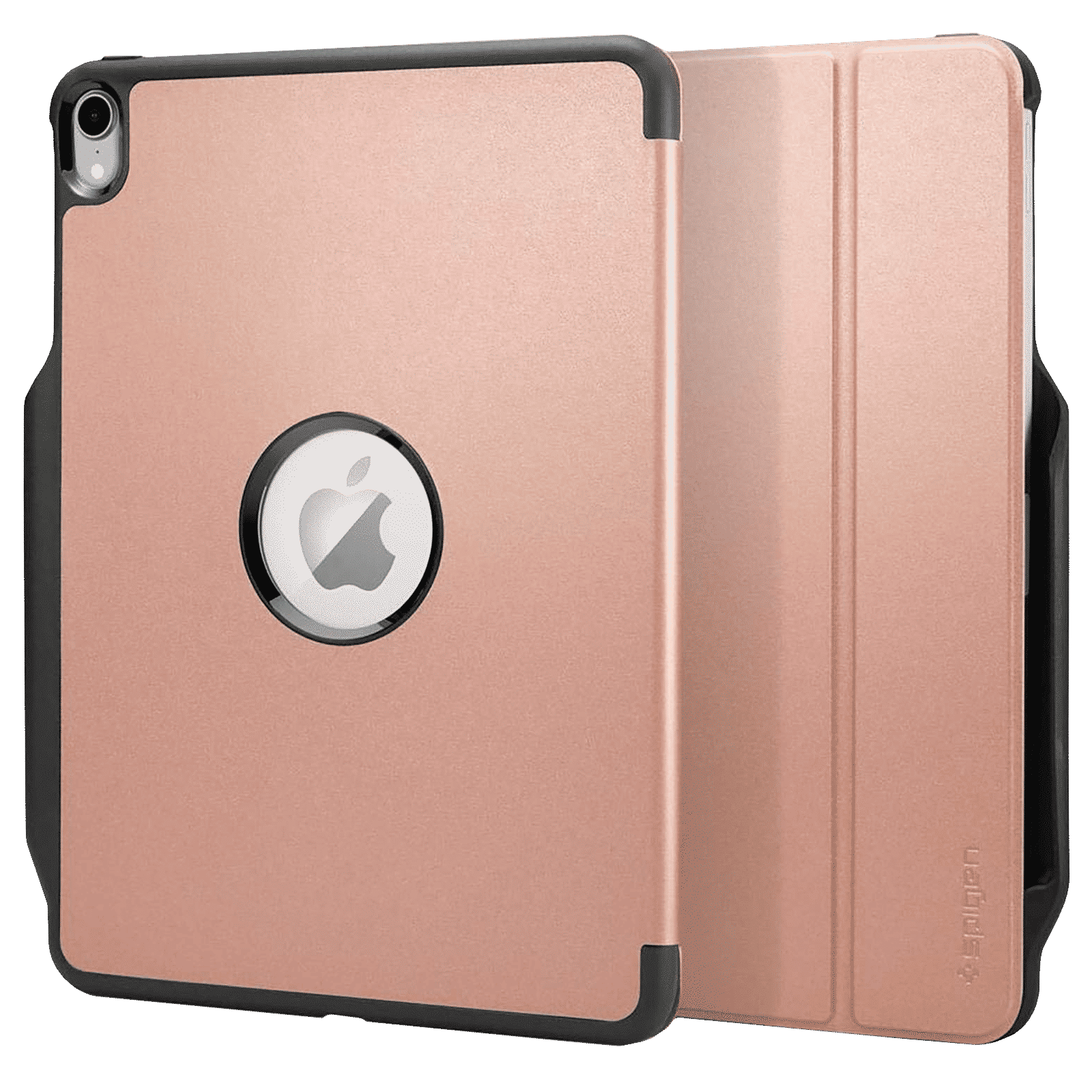 spigen Smart Fold 2 Polycarbonate TPU Flip Cover for Apple iPad Pro (Built-in Pen Slot, Rose Gold)_13