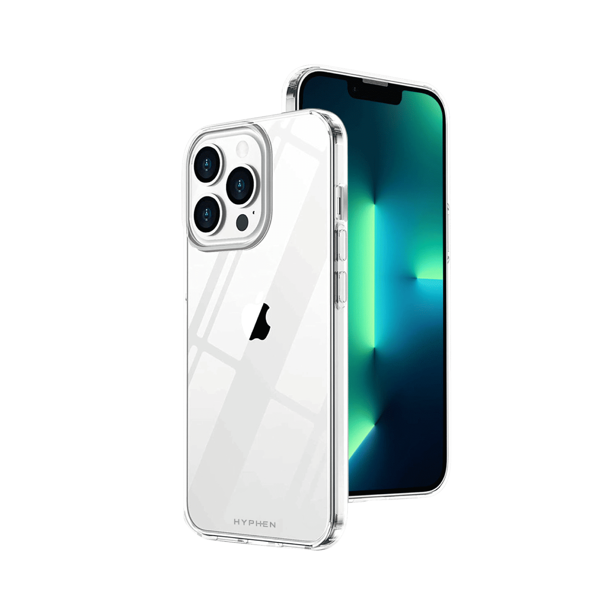 HYPHEN AIRE Screen Protector & Hard TPU Back Cover Combo for Apple iPhone 13 Pro (Supports Wireless Charging, Clear)_3