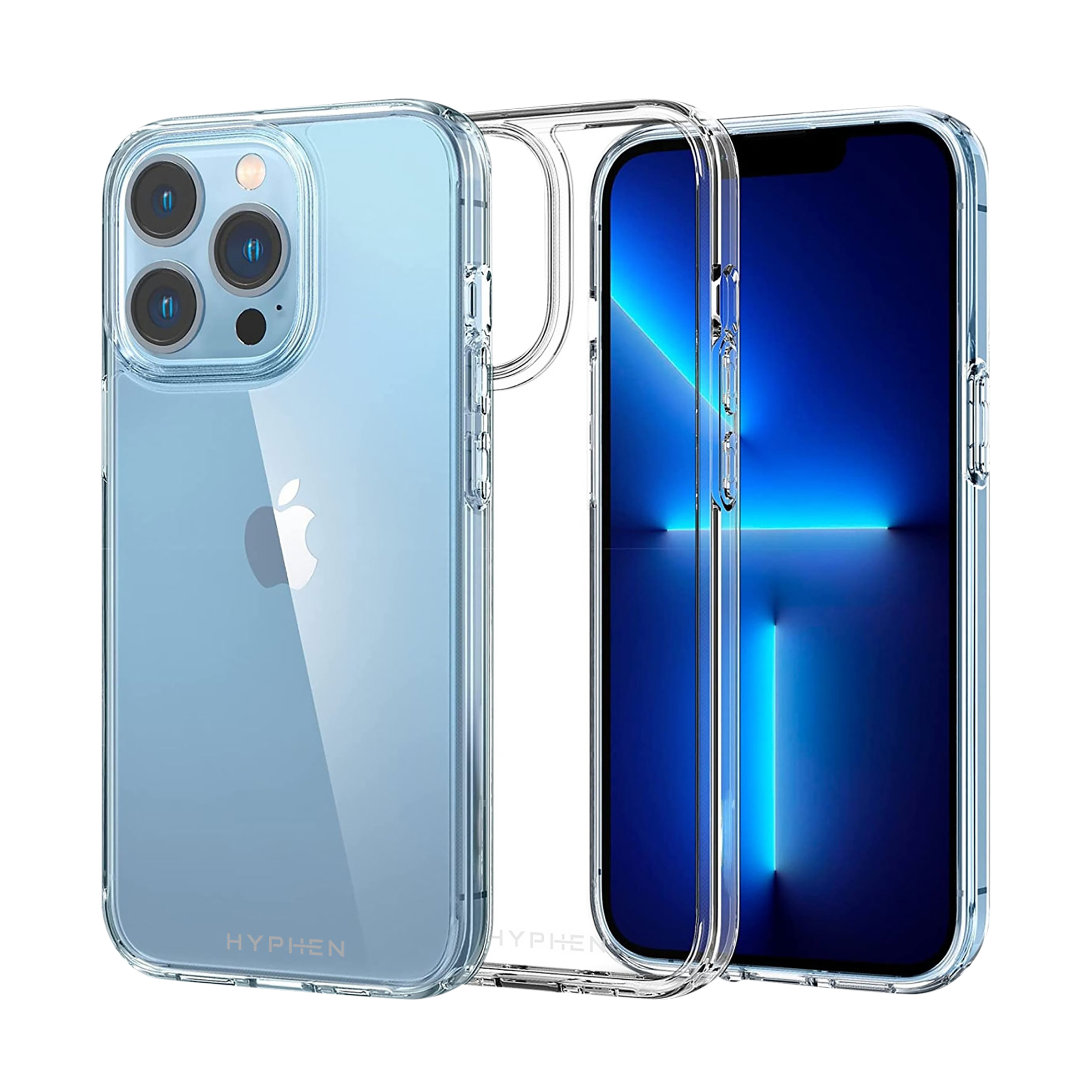 HYPHEN AIRE Screen Protector & Hard TPU Back Cover Combo for Apple iPhone 13 Pro Max (Supports Wireless Charging, Clear)_4