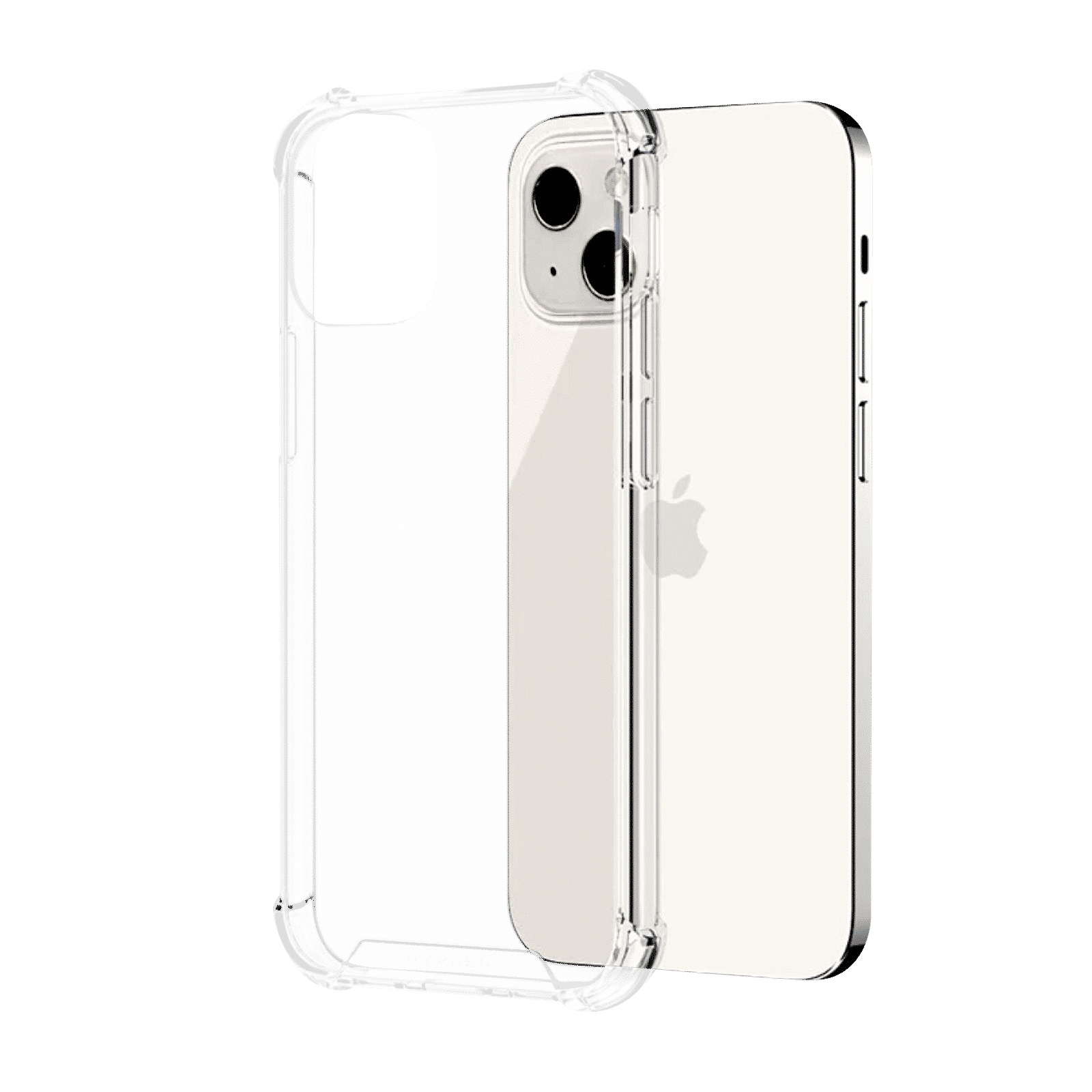 HYPHEN DURO Screen Protector & Hard TPU Back Cover Combo for Apple iPhone 13 Mini (Supports Wireless Charging, Clear)_3