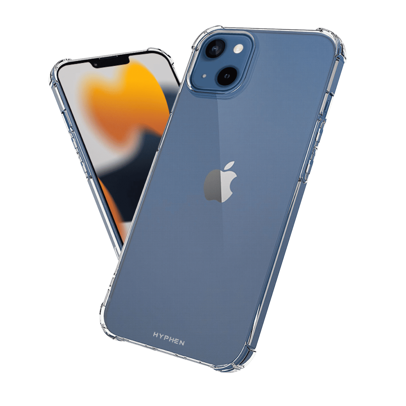 HYPHEN DURO Screen Protector & Hard TPU Back Cover Combo for Apple iPhone 13 (Wireless Charging Compatible, Clear)_4