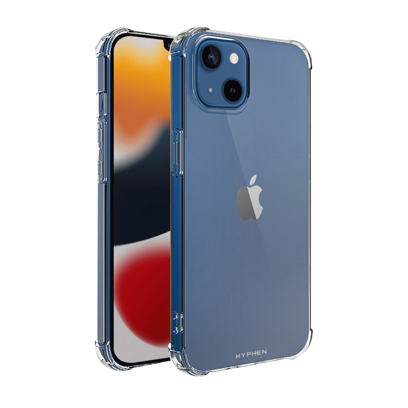 HYPHEN DURO Screen Protector & Hard TPU Back Cover Combo for Apple iPhone 13 (Wireless Charging Compatible, Clear)_6