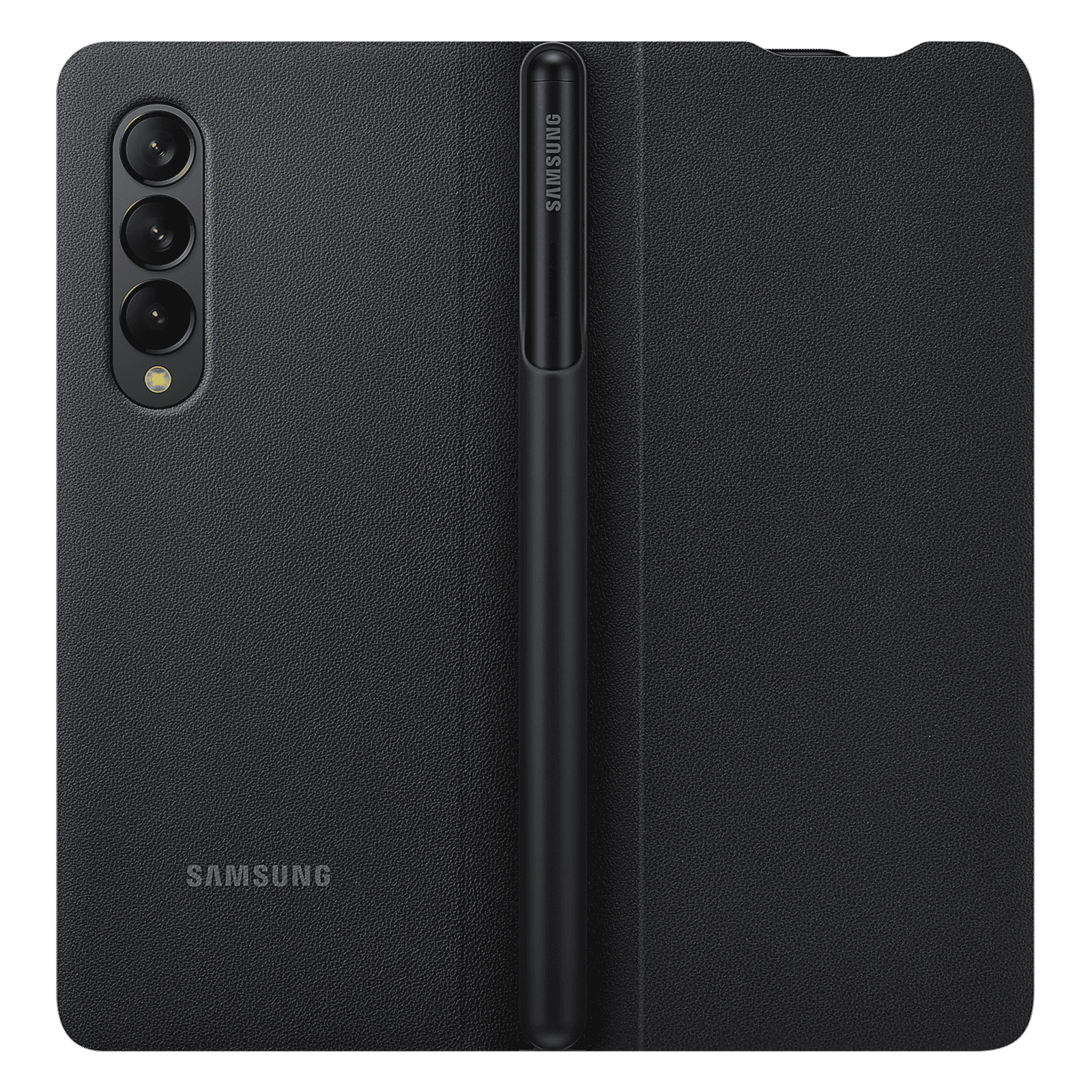 SAMSUNG Flip Cover for Galaxy Z Fold3 5G (With S Pen Holder, Black)_1