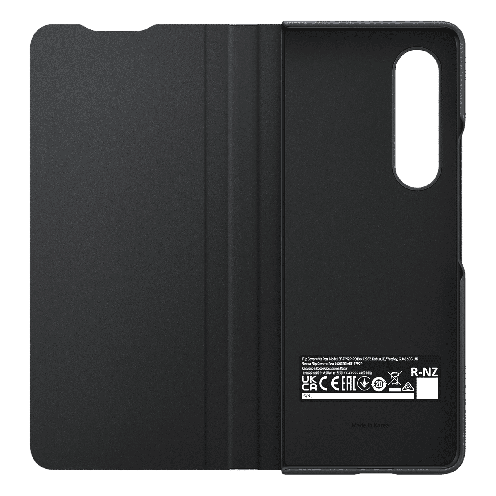 SAMSUNG Flip Cover for Galaxy Z Fold3 5G (With S Pen Holder, Black)_5