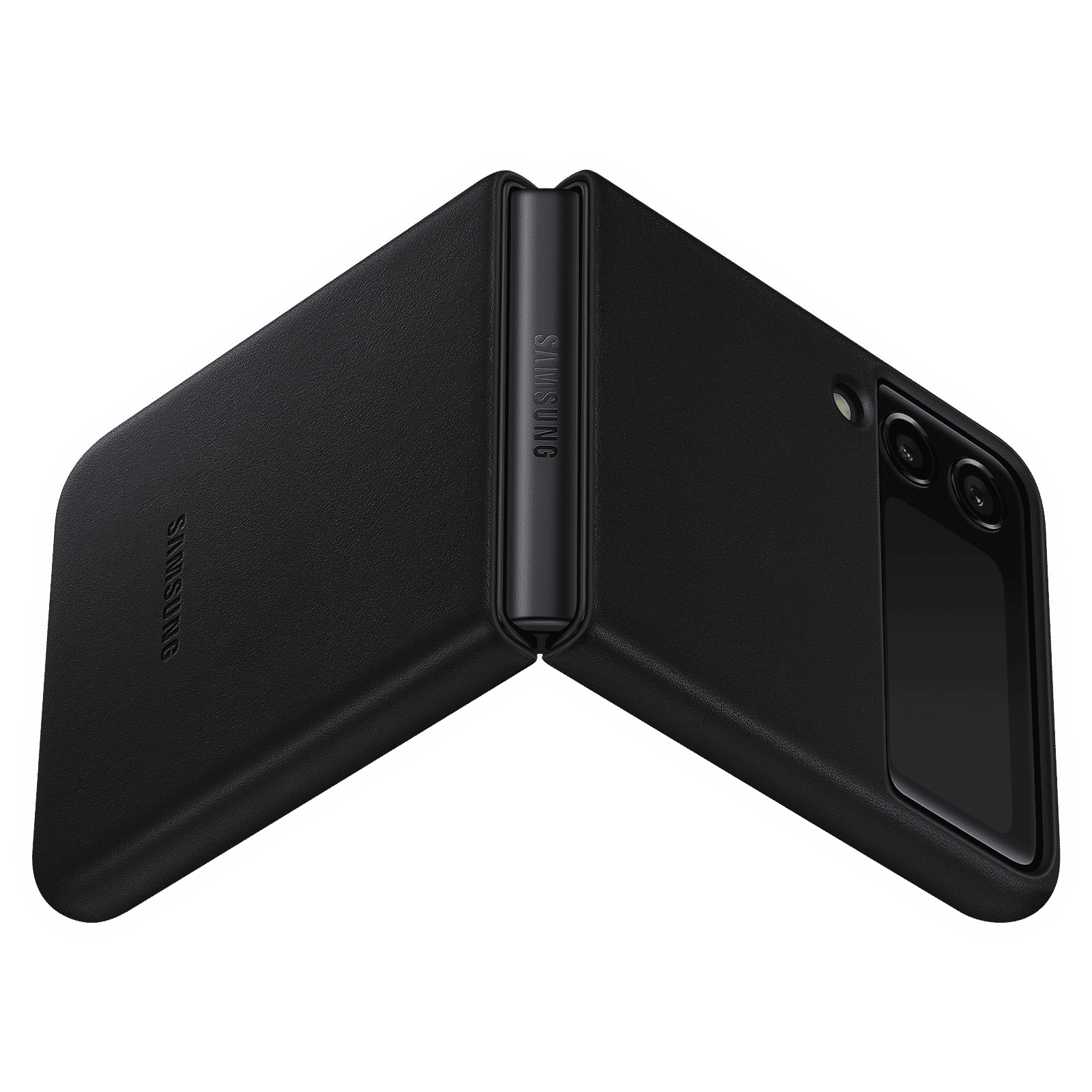 SAMSUNG Soft Leather Back Cover for SAMSUNG Galaxy Z Flip3 5G (Premium Protection, Black) SAMSUNG Soft Leather Back Cover for SAMSUNG Galaxy Z Flip3 5G (Premium Protection, Black)_7