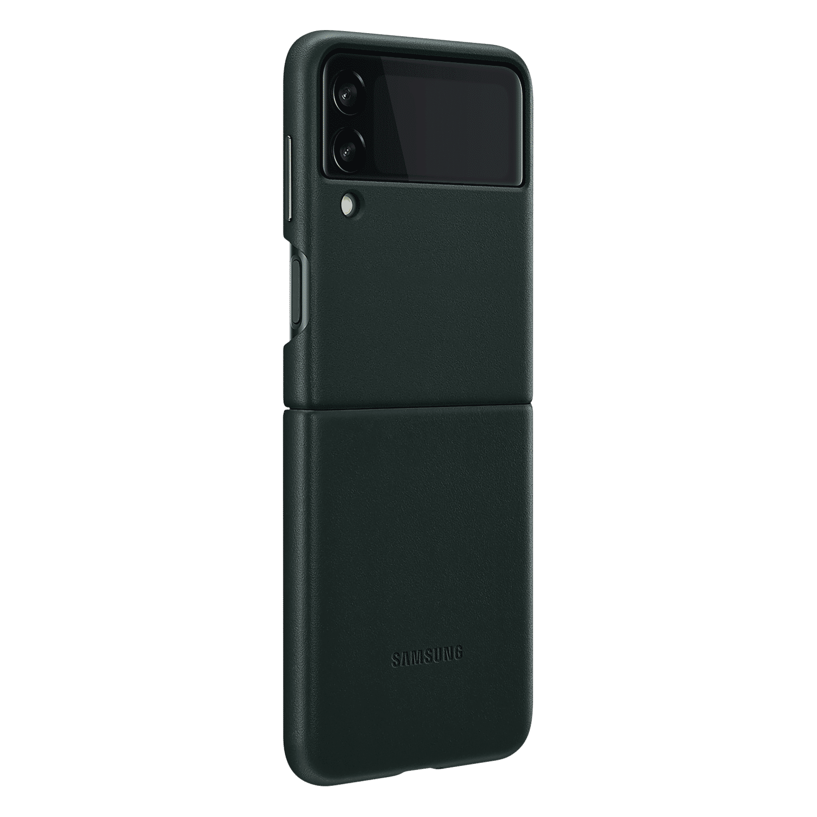 SAMSUNG Soft Leather Back Cover for SAMSUNG Galaxy Z Flip3 5G (Premium Protection, Green)_3