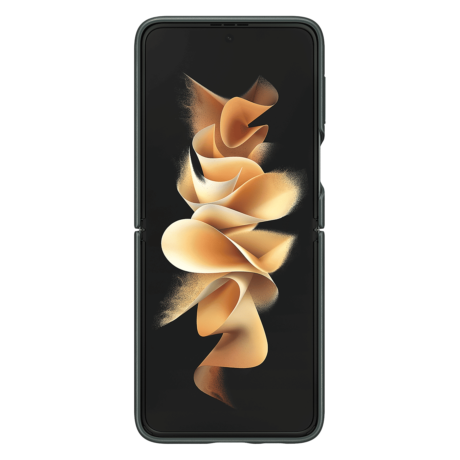 SAMSUNG Soft Leather Back Cover for SAMSUNG Galaxy Z Flip3 5G (Premium Protection, Green)_5