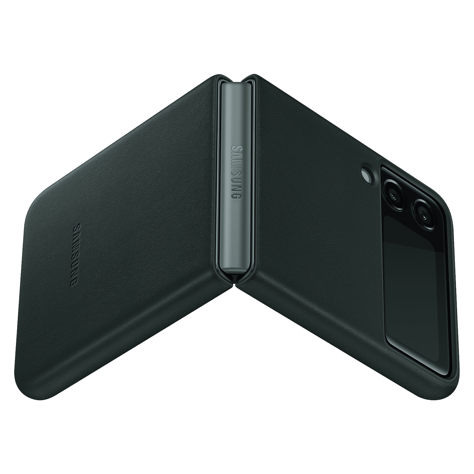 SAMSUNG Soft Leather Back Cover for SAMSUNG Galaxy Z Flip3 5G (Premium Protection, Green)_7