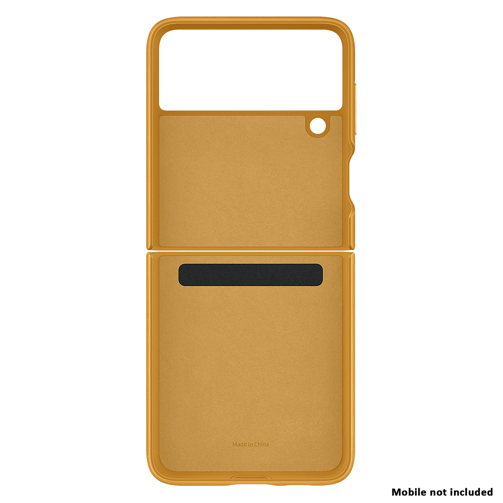 SAMSUNG Soft Leather Back Cover for SAMSUNG Galaxy Z Flip3 5G (Premium Protection, Mustard)_3
