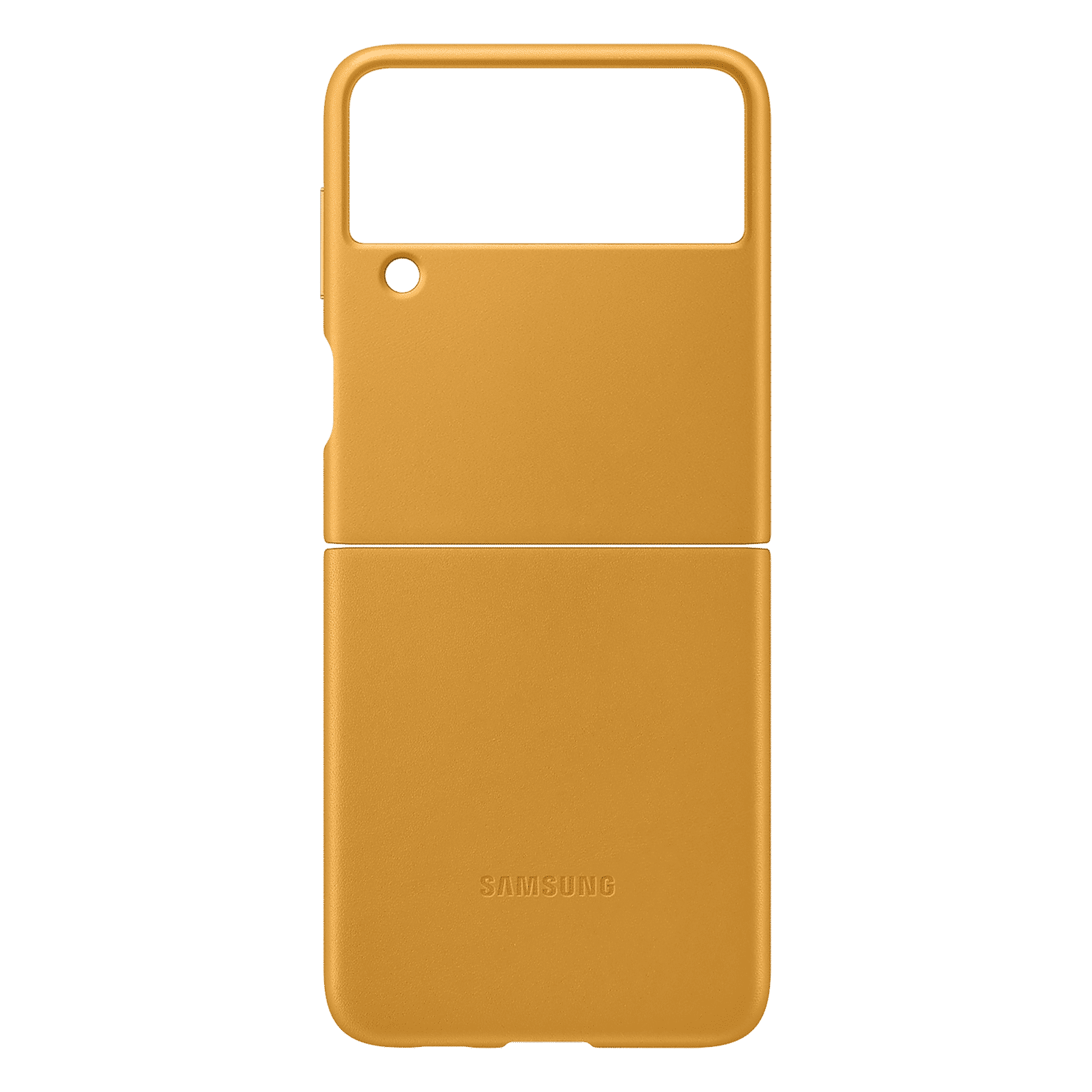 SAMSUNG Soft Leather Back Cover for SAMSUNG Galaxy Z Flip3 5G (Premium Protection, Mustard)_5