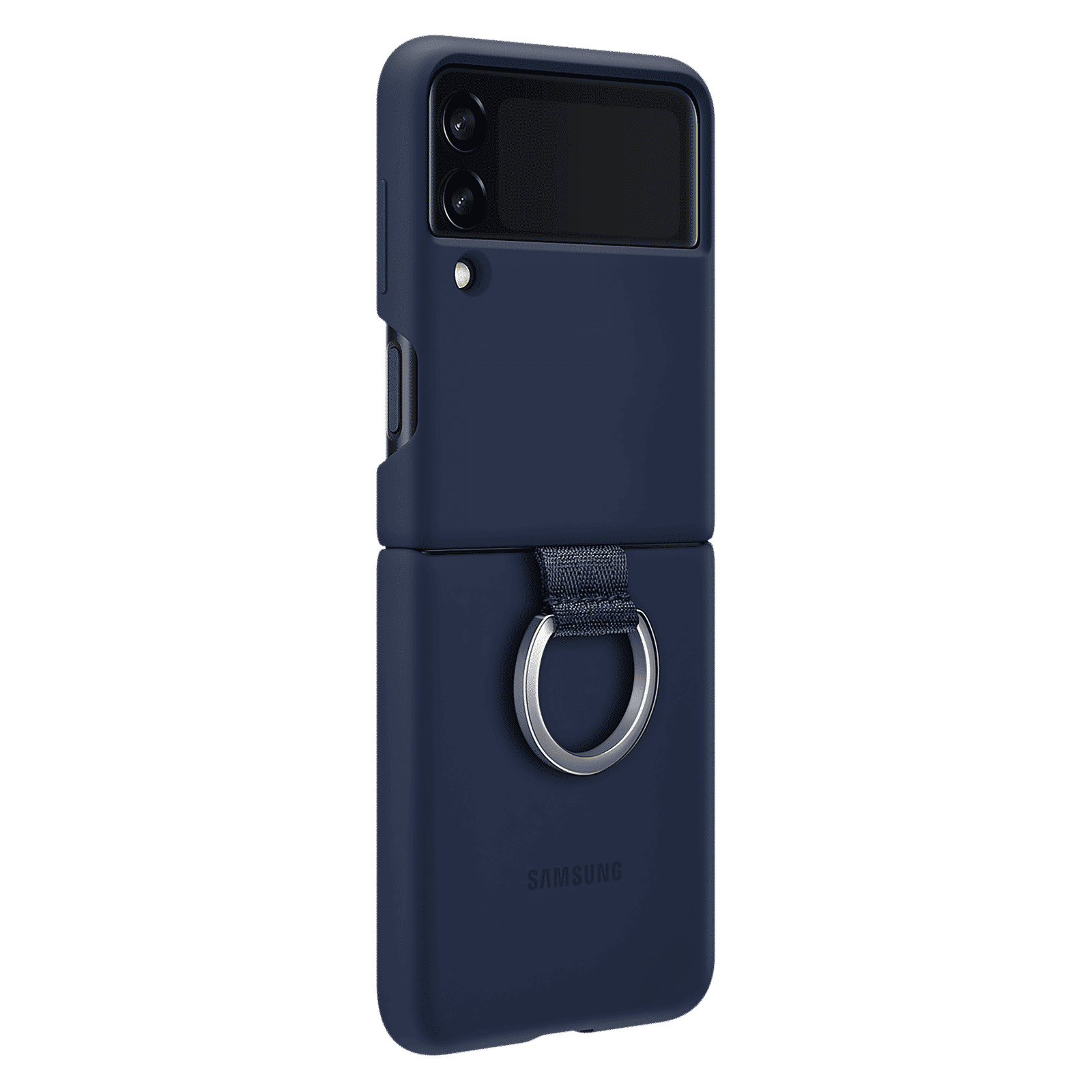 SAMSUNG Soft Silicone Back Cover for SAMSUNG Galaxy Z Flip3 5G (Slip-On Ring, Navy) SAMSUNG Soft Silicone Back Cover for SAMSUNG Galaxy Z Flip3 5G (Slip-On Ring, Navy)_1