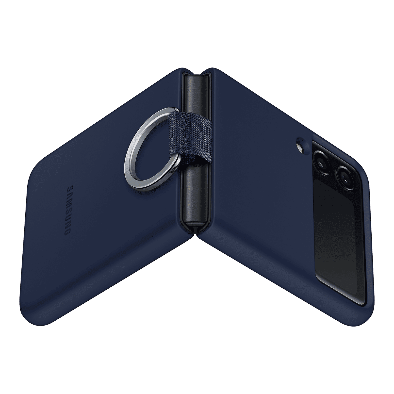SAMSUNG Soft Silicone Back Cover for SAMSUNG Galaxy Z Flip3 5G (Slip-On Ring, Navy) SAMSUNG Soft Silicone Back Cover for SAMSUNG Galaxy Z Flip3 5G (Slip-On Ring, Navy)_7
