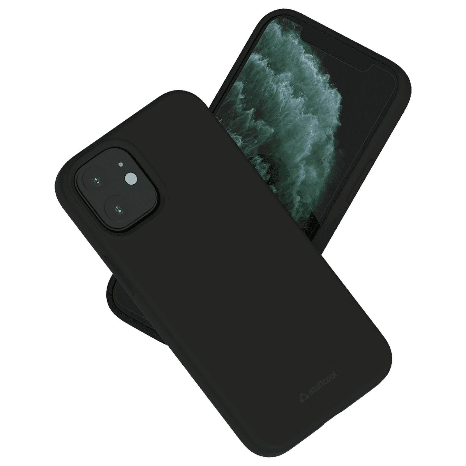 stuffcool Silo Soft and Smooth Rubber Back Cover for Apple iPhone 13 Mini (Camera Protection, Black)_1